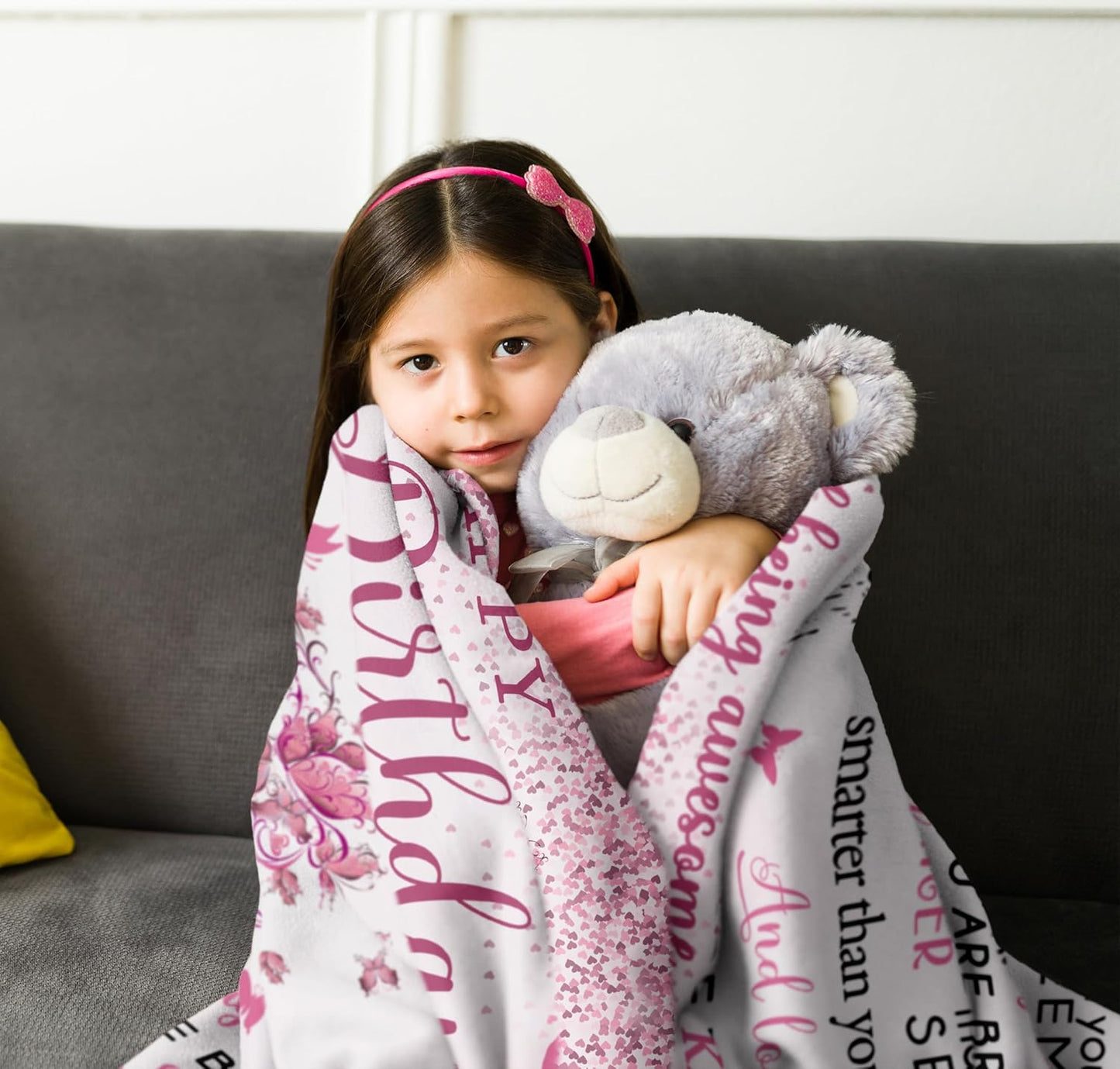 10 Year Old Girl Birthday Gifts Blanket 40"x50", Gifts for 10-Year-Old Girls, Christmas 10th Birthday Gifts for Girls, Double Digits Party Gift Ideas Decoration, Ten Years Old Throw Blankets