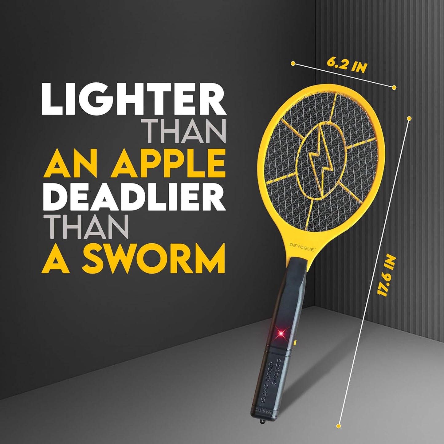 DEVOGUE® Pack of 2 Electric Fly Swatter Bug Zapper Battery Operated Flies Killer Indoor & Outdoor Pest Control Mosquito Zapper and Insect Catcher Racket (Packing May Vary)