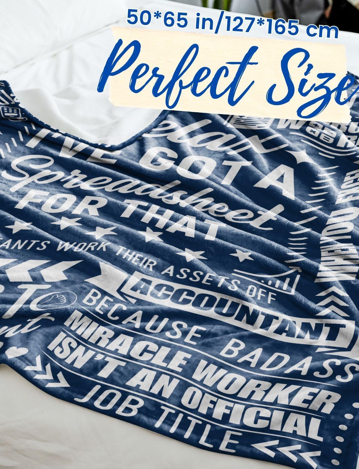 Accountant Gifts, Accountant Accounting Blanket for Accounting, Women, Auditor, Coworkers, Blue Throw Blanket 50x65 Inche - Be Audit You Can Be