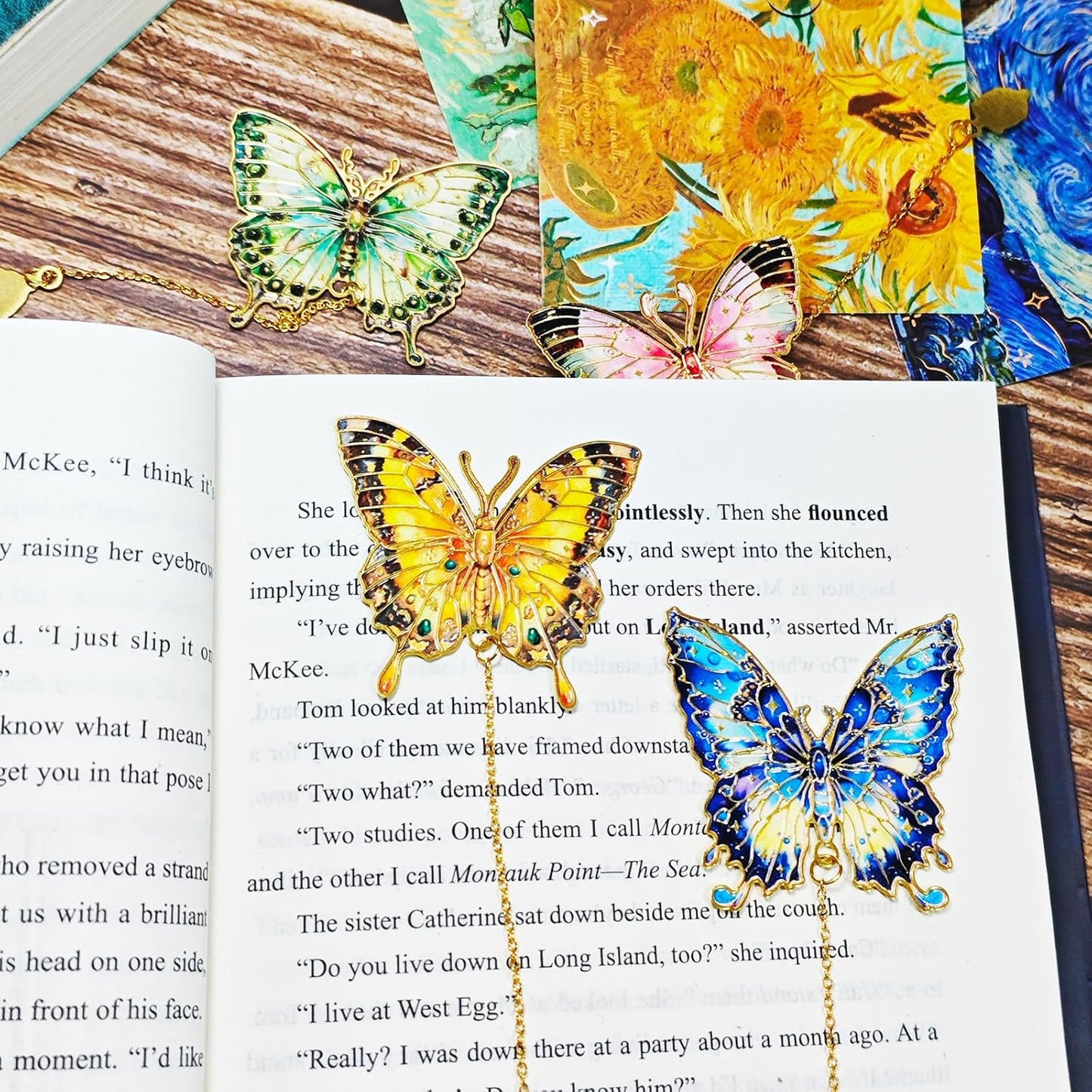 4Pcs Fancy Butterfly Bookmark, Pretty Metal Bookmarks, Book Marks for Reading Women, Cute Unique Bookmarker Reading Accessories, Birthday Graduation Gifts 2026 for Readers Book Lovers Students