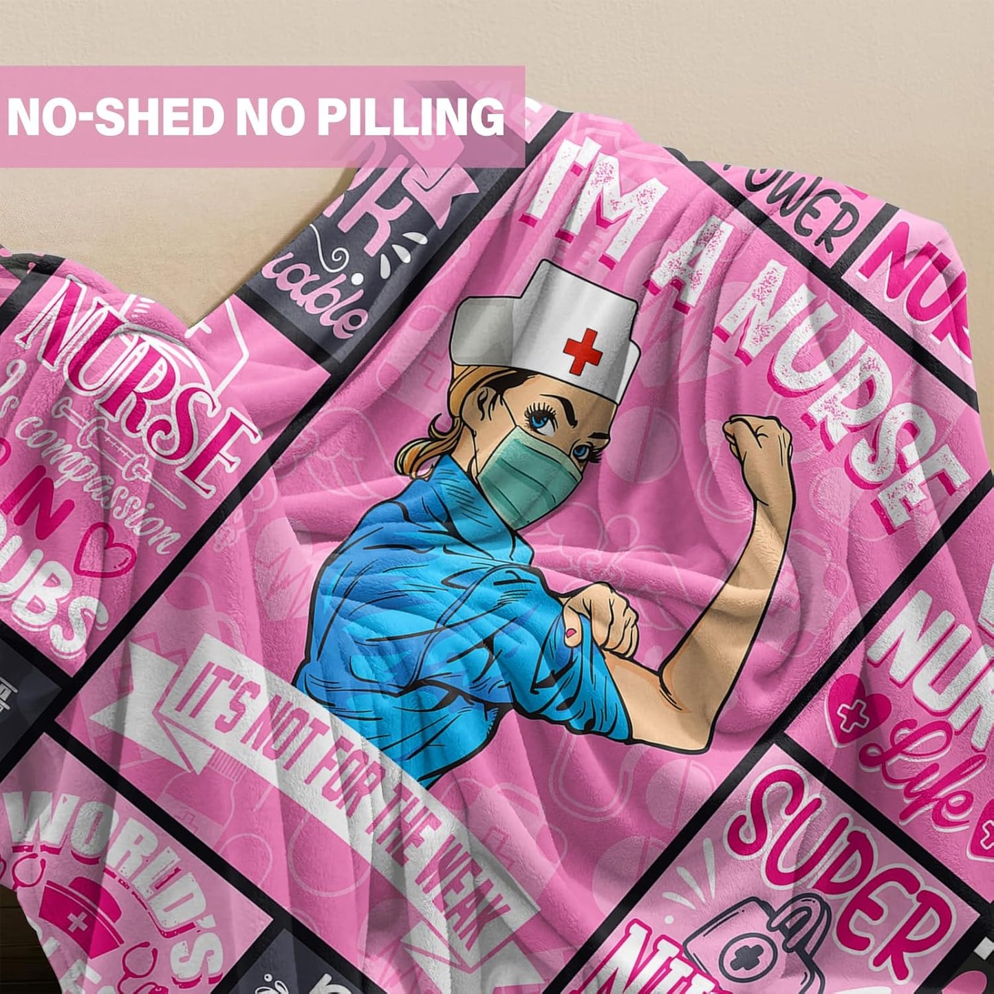Nurse Gifts for Women, Nurses Week Gifts, Nurse Blanket, Nursing Appreciation Birthday Retirement Practitioner Gifts Ideas 80"x60"