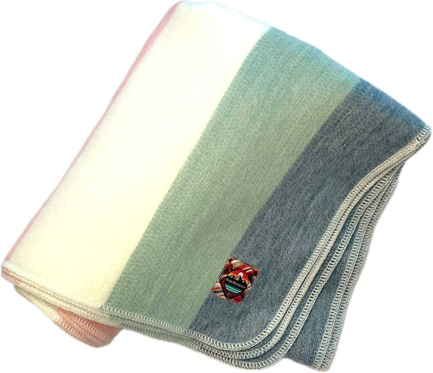Alpaca Wool Blanket Throw | Warm, Beautiful, Handmade | 64 x 47 inches | Ultra-Soft, Hypoallergenic | Non Itchy | Indoors, Outdoors, Travel | (Weekend Striped)