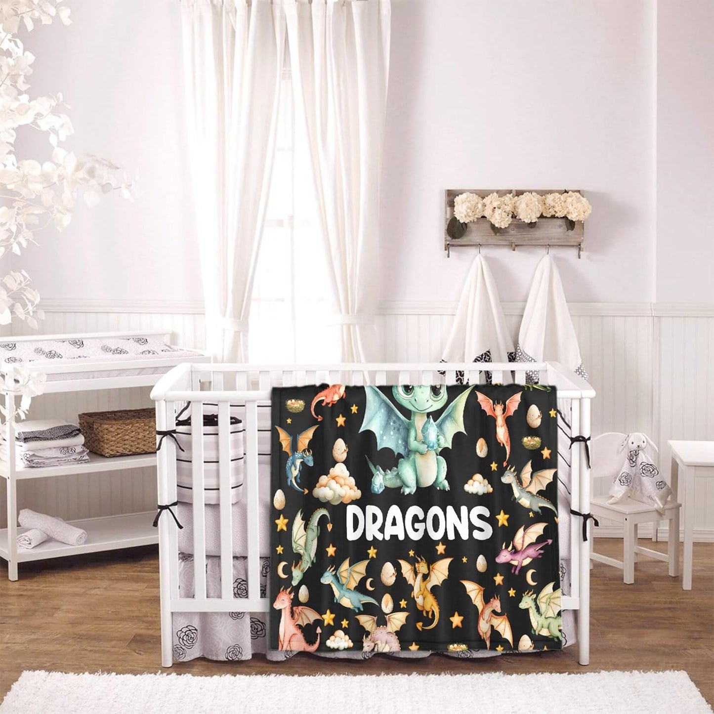 Dragon Blanket, Just A Girl Who Loves Dragons Blankets, Gift for Girls Dragon Lover, 40"x50" Soft Lightweight Plush Throw Blanket for Couch Bed Sofa Decoration