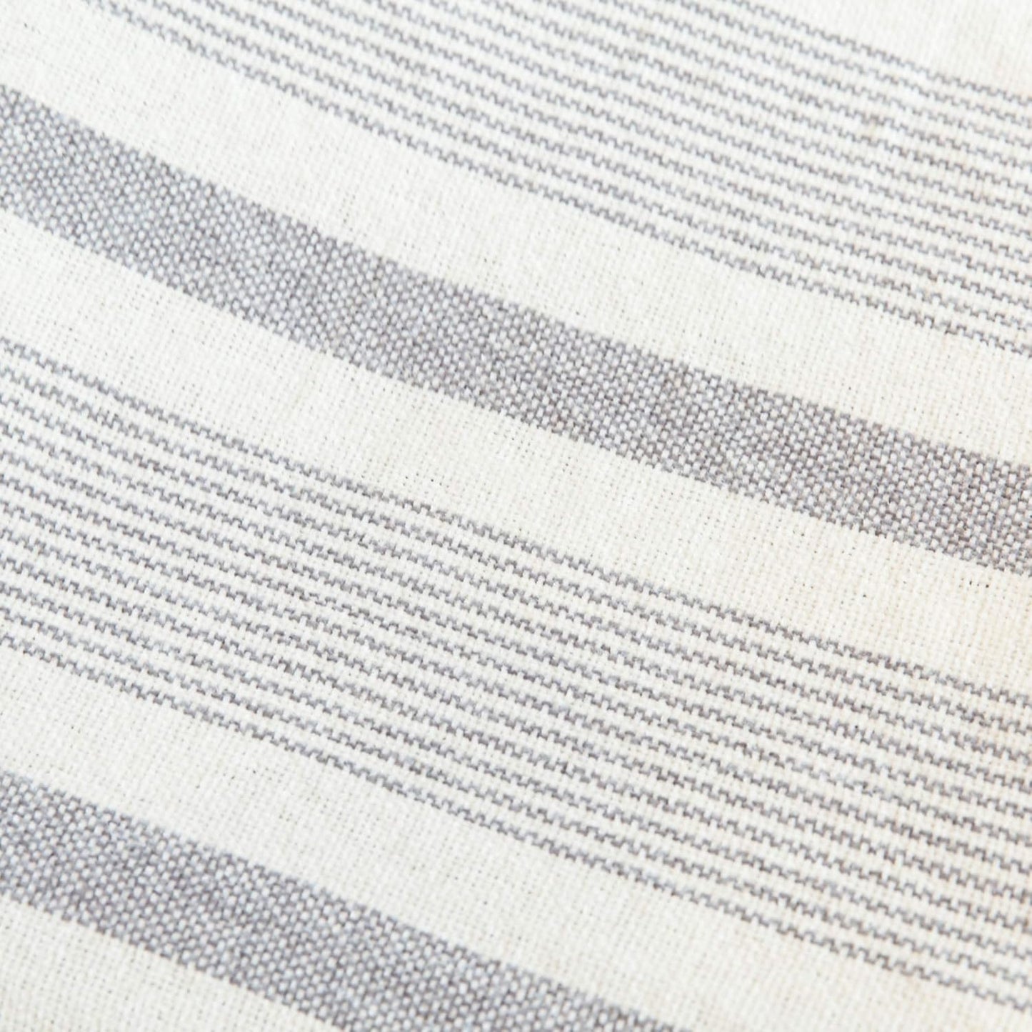 Decorative Grey Ivory Striped Throw with Fringe, Soft Chenille Knitted Farmhouse Lightweight Blanket with Tassels for Couch Sofa Chair Bed Office Home Décor, Gray and Off White,50" x 60"