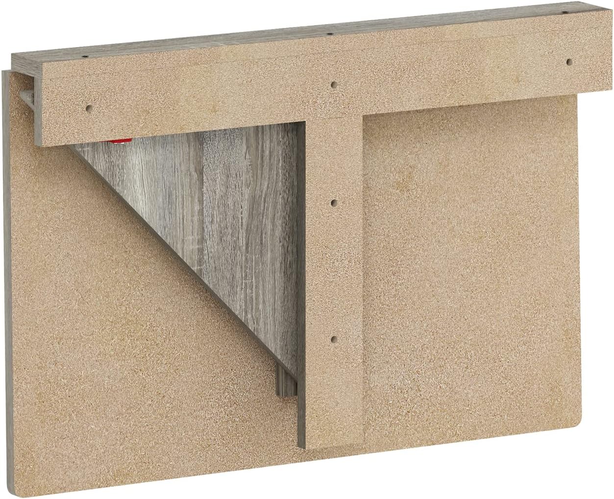 Furinno Hermite Wall Mounting Folding Table, French Oak