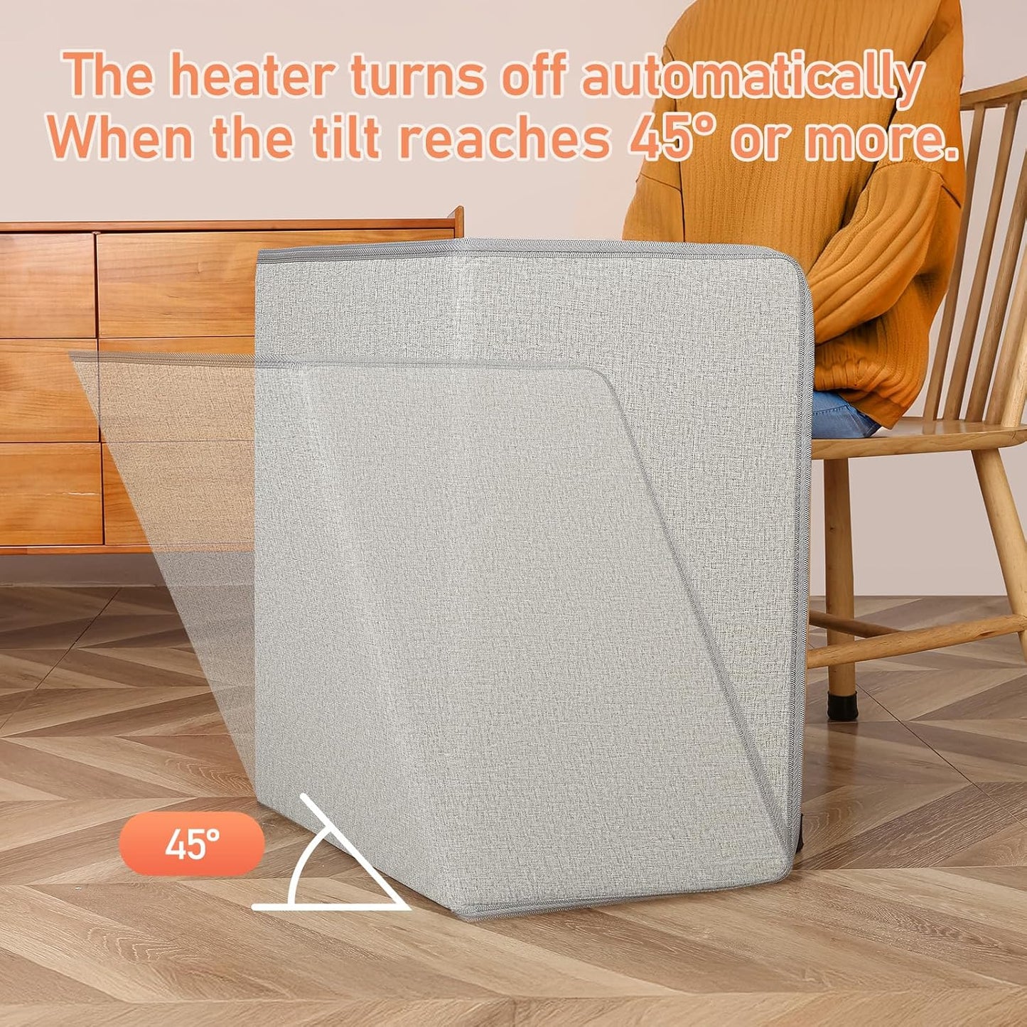 Under Desk Warmer Portable Space Heater, Leg Warmer Foot Warmer for Office & Home, Whisper Heat Foldable Energy Efficient With Thermostat Timer Auto Shut Off