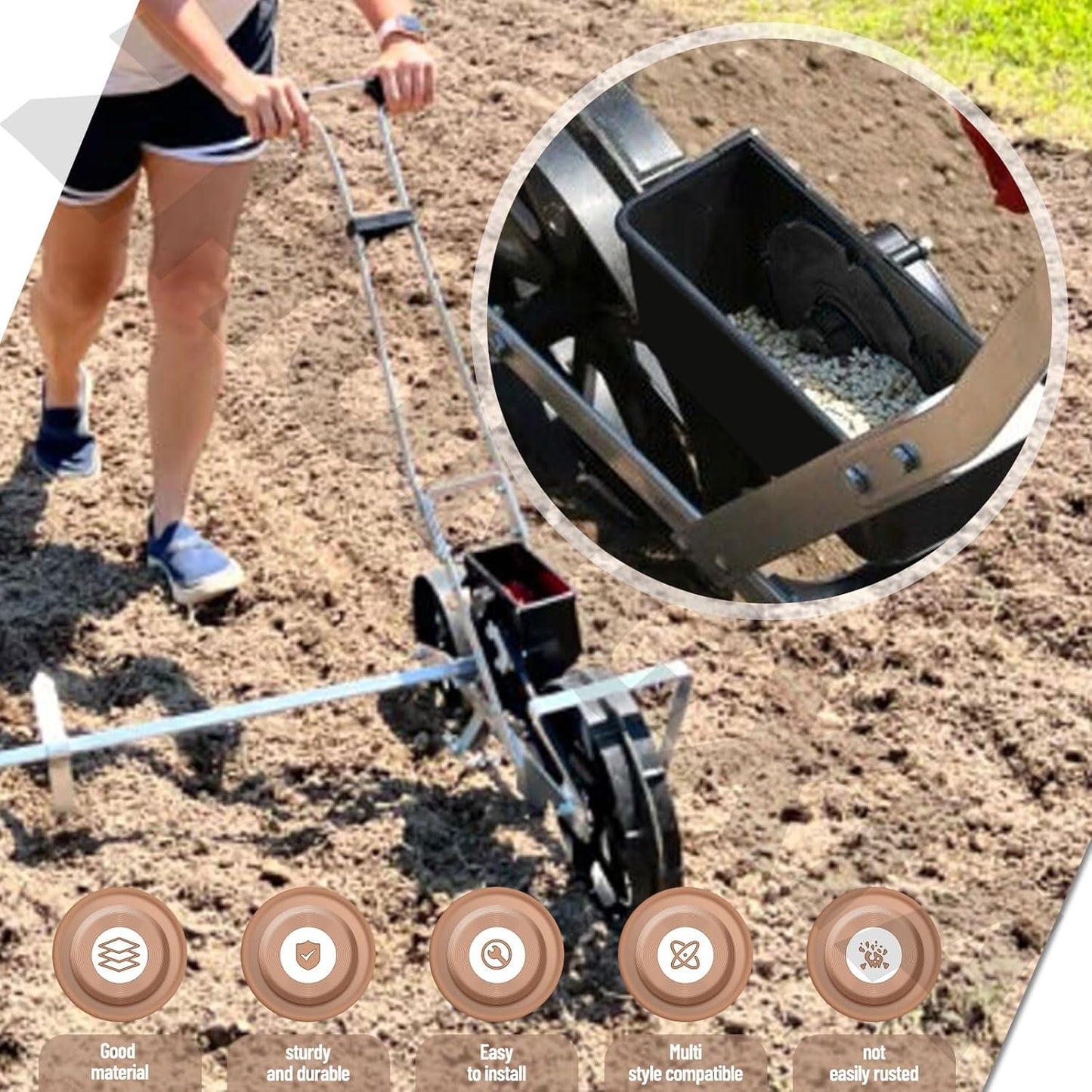 12 Set Standard 60010 60009 Optional Seed Plate set for Earth Way 1001-B Garden Seeder, Contains Light Carrot Lima Bean Popcorn Cucumber Popcorn Seed Plate, Broccoli & Blank Customizable Seed Plate