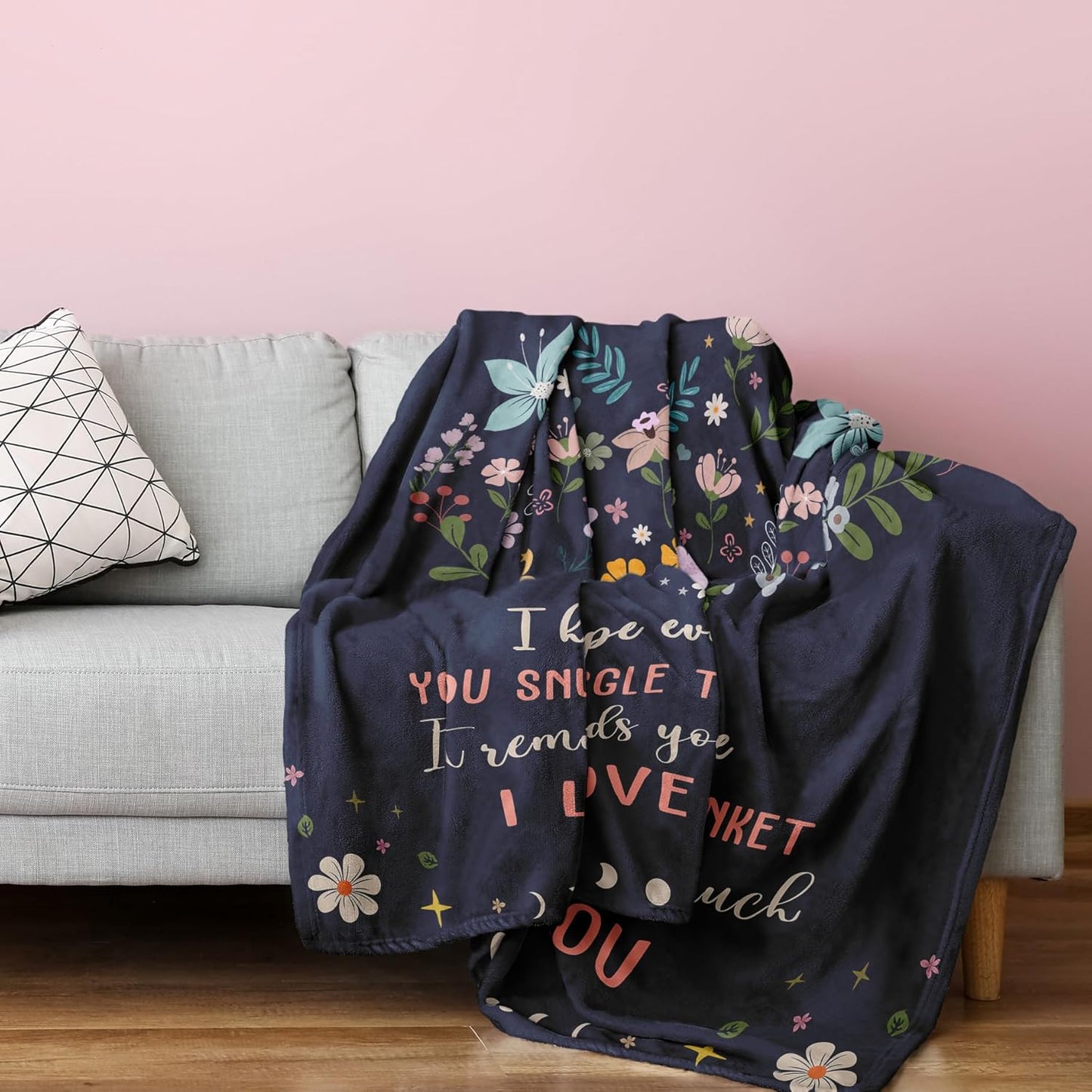 Julazy Grandma Gifts Blanket 50"X60", Best Grandmother Gift Ideas, Nanny/Granny Present for Grandma, Grandmother Birthday Gifts from Grandson/Granddaughter