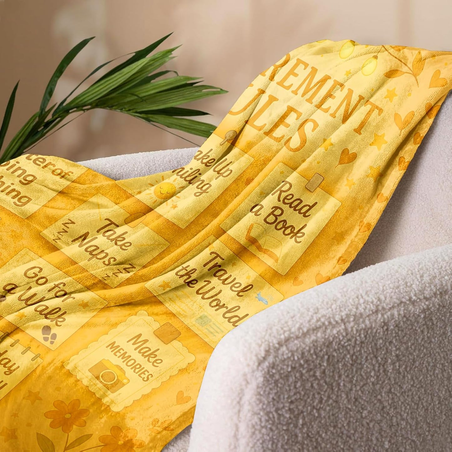 Retirement Gift Blanket for Women, Coworker, Mom — Inspirational Quotes Throw, Coworker Leaving Gift, Going Away Keepsake for Home/Office, Birthday, Mother's Day, 50'' x 60''