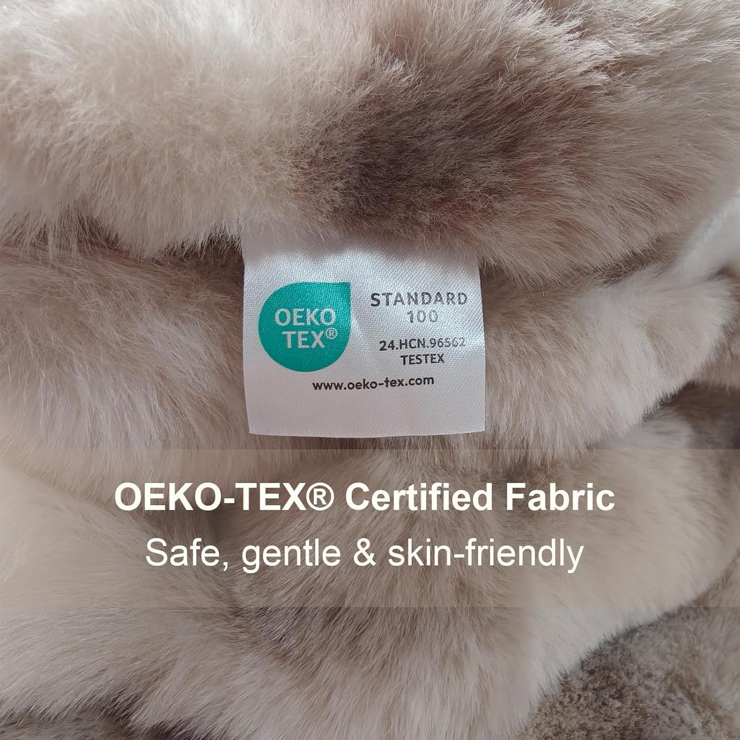 Faux Fur Throw Blanket 50x60 Inches, 800GSM Soft Plush Thick Bubble Blanket for Couch and Bed, Fuzzy Soft Tie-Dye Brown Faux Rabbit Fur Blanket for Sofa Living Room Bedroom