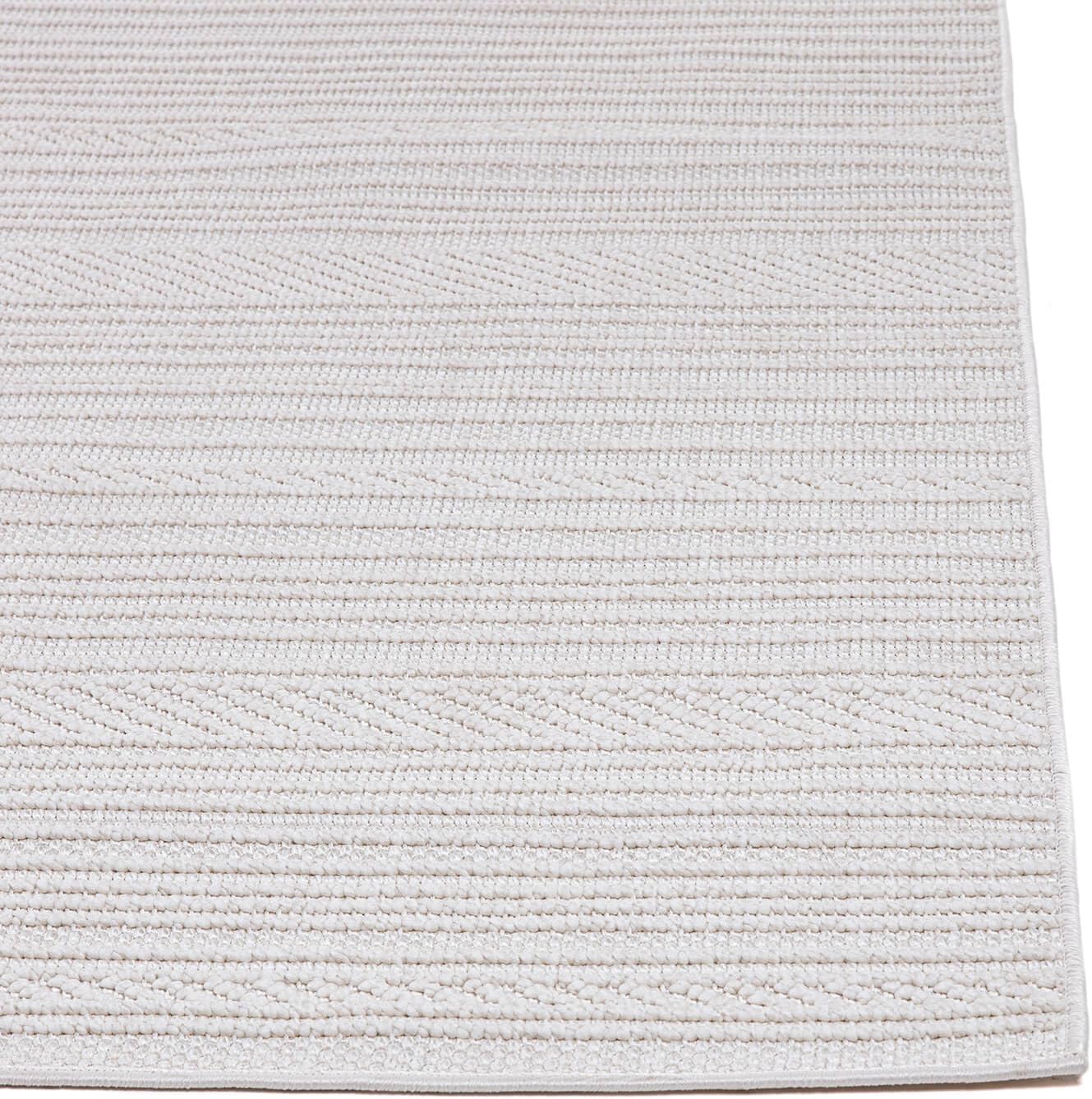 Indoor Area Rug 8x10 White Polyester Indoor Rugs Stripe Soft Loop Easy Clean Carpet for Living Room Bedroom Dining Room Hallway Office Entryway (8 X 10 White)
