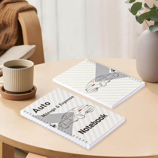 2 Pcs Auto Mileage Log Book Expense Record Notebook for Car for Small Business Driving Bookkeeping 7.87 X 5inch