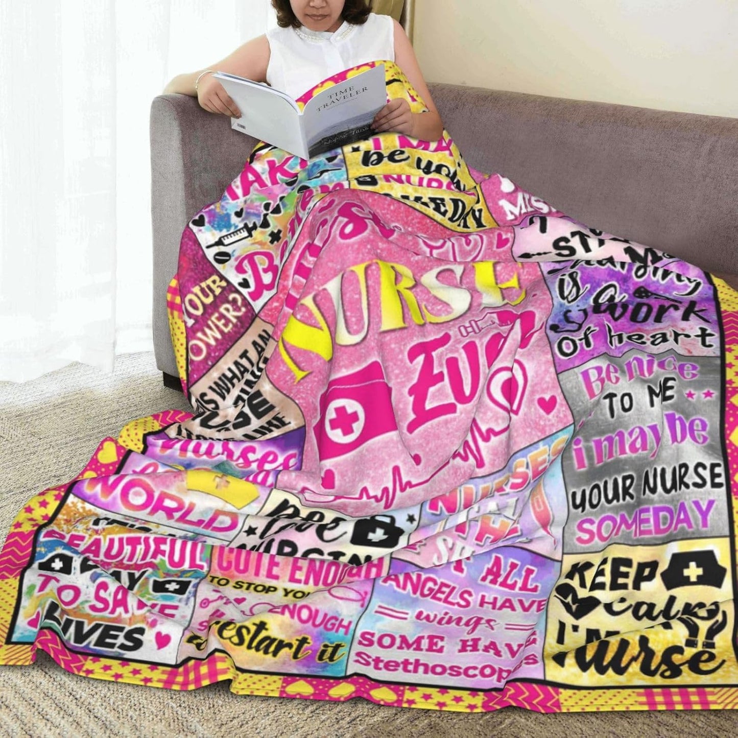Nurse Gifts for Women Soft Cozy Nurse Blanket Nurses Appreciation Gifts, LPN RN Nurses Week/Day Gift for Nursing, Nursing School Graduate Birthday 50"X40"
