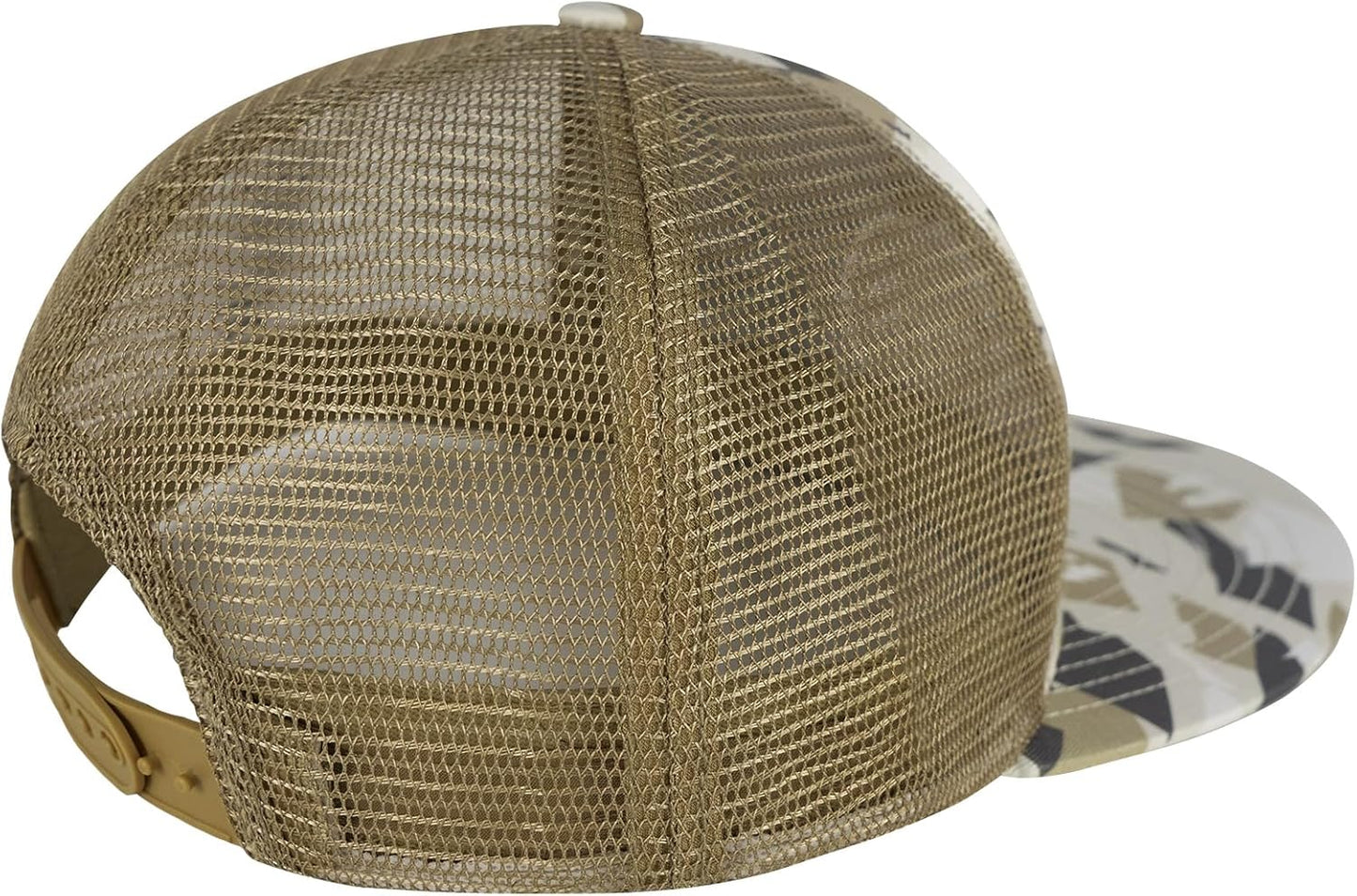 BASSDASH Flat Brim Trucker Cap Adjustable Snapback Hat Mesh Back for Men Women