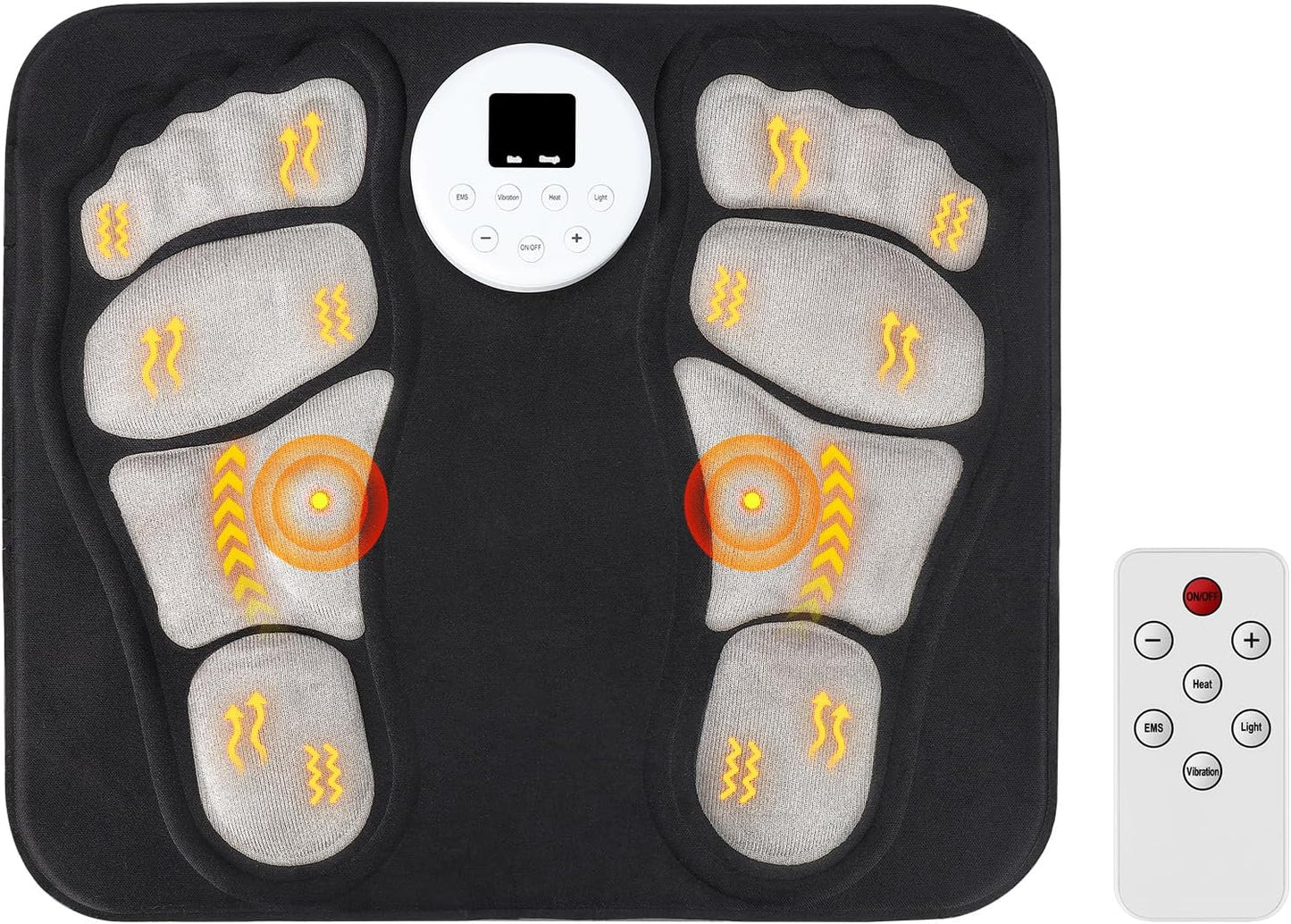 Portable Foot Massager Rechargeable Circulation Stimulator with 4 Modes & 10-Second Rapid Heating, Lightweight Design for Home, Travel, Office Use