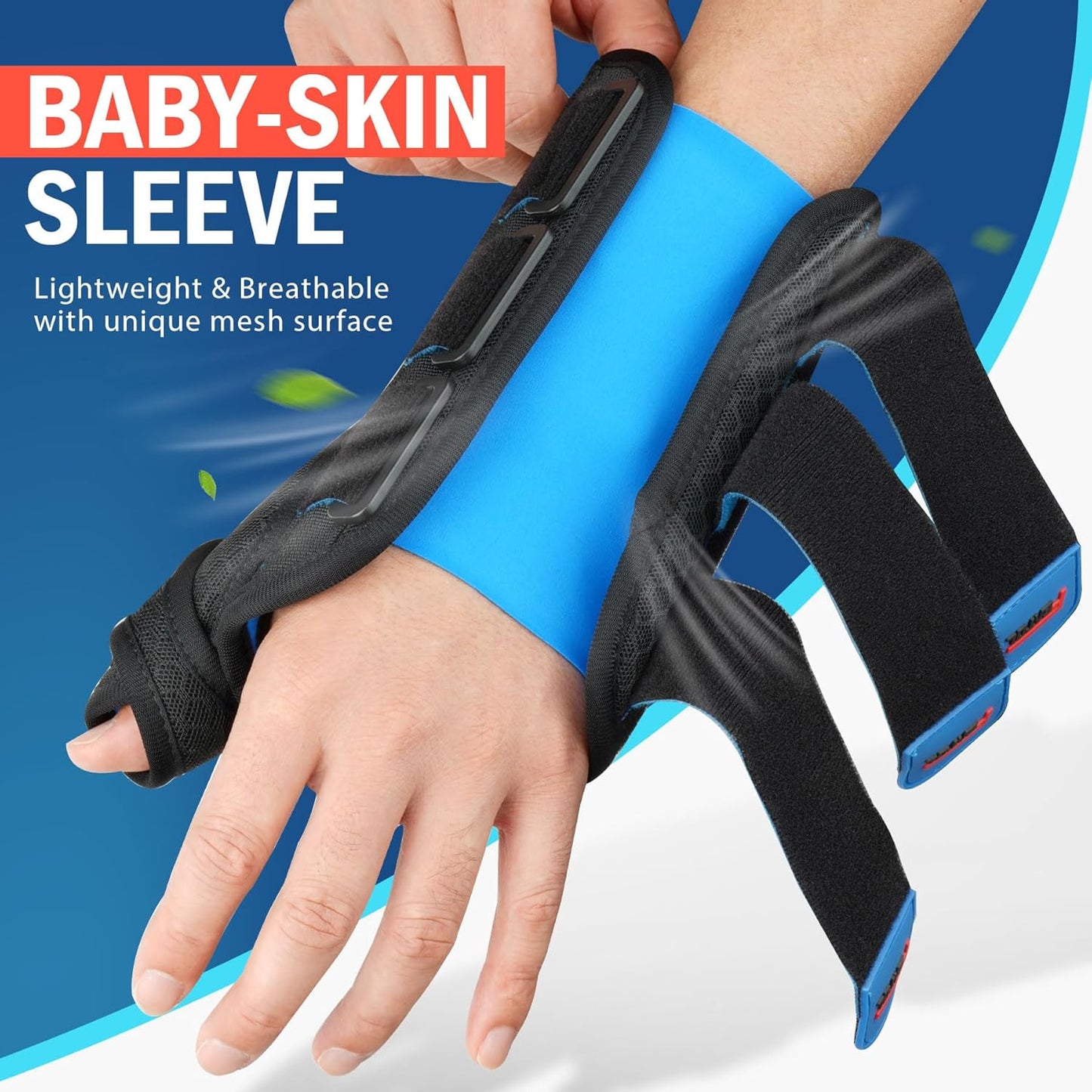FEATOL 2 Pack Wrist Brace with Thumb Spica Splint for De Quervain's Tenosynovitis, Carpal Tunnel, Tendonitis, Arthritis-Thumb Brace for Pain Relief-Left And Right Hand-Small/Medium