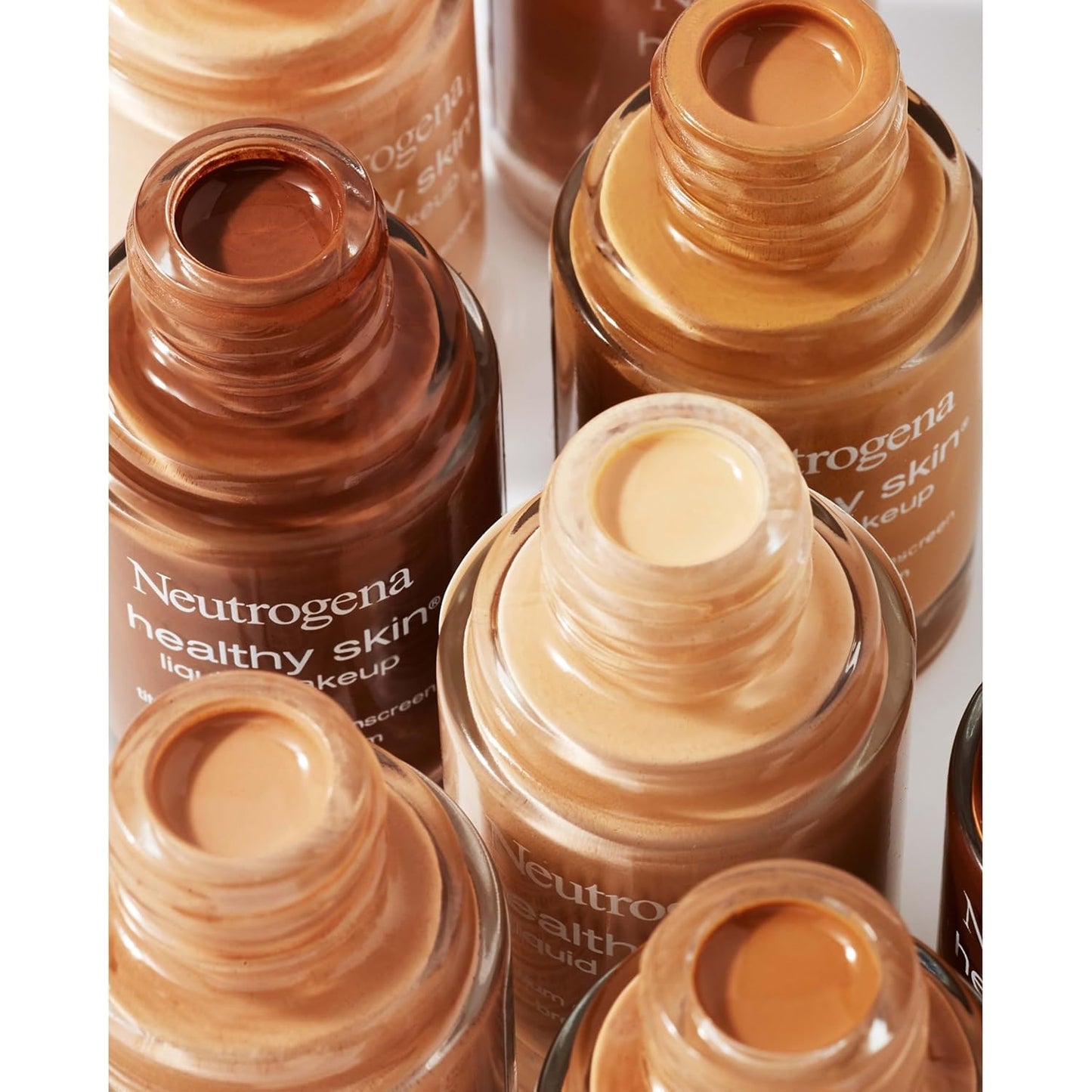 Neutrogena Healthy Skin Liquid Foundation Makeup with Broad Spectrum SPF 20 Sunscreen, Lightweight, Medium Coverage Makeup with Sunscreen and Pro-Vitamin B5, Natural Beige 60, 1 fl. oz