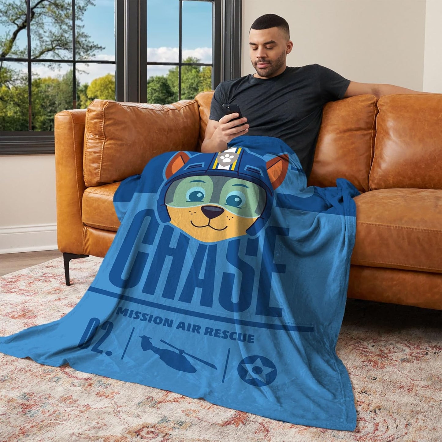 Nickelodeon Paw Patrol Officially Licensed Chase Mission Ultra-Soft Silk Touch Throw Blanket, Lightweight, 50 x 60 in