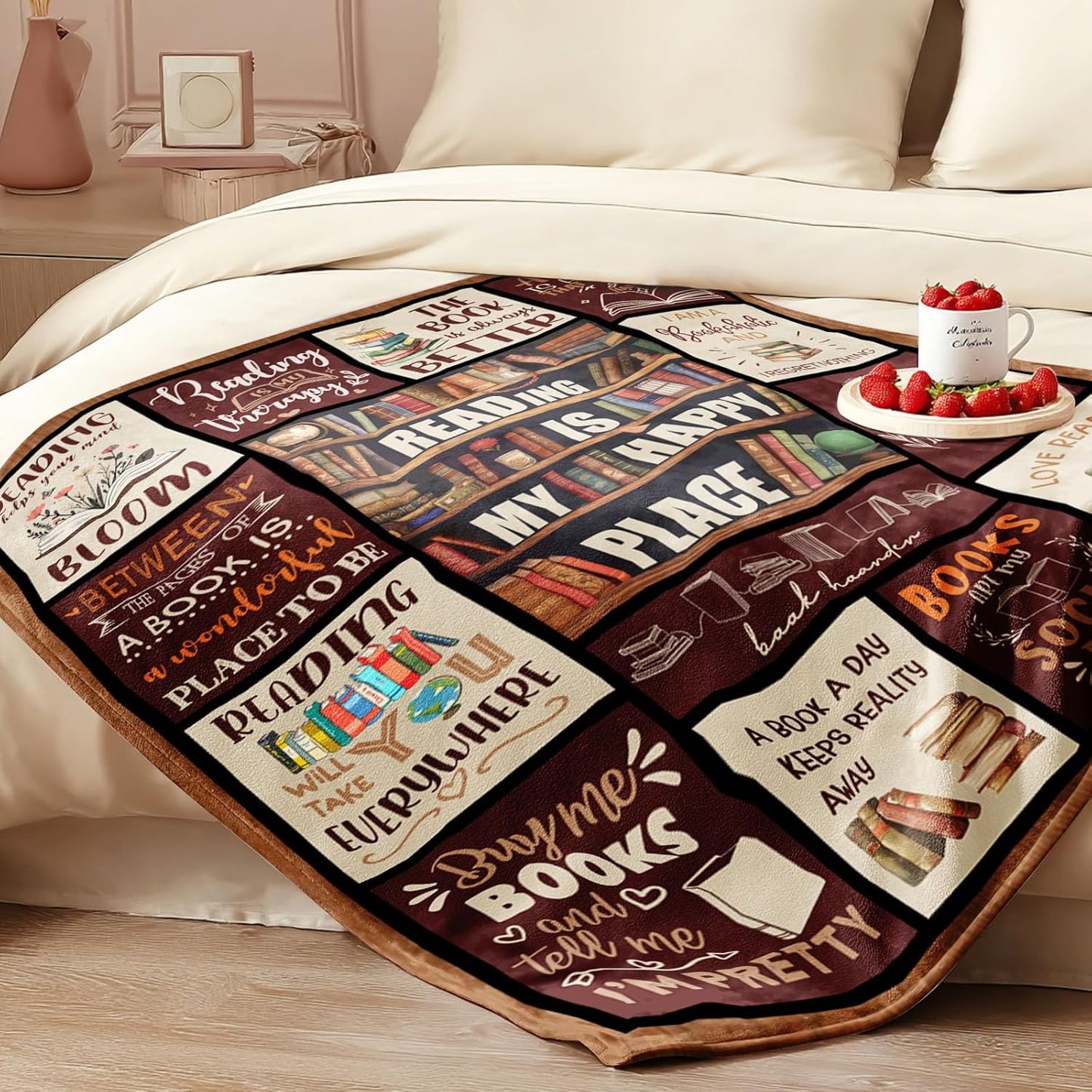 Christmas Gifts,Book Lover Gifts for Women,Gifts for Book Lovers Women,Gifts for Reading Lover Bookish,Best Bookworm Gifts on Birthday Christmas,Gifts for Readers Blanket 50" x 60"