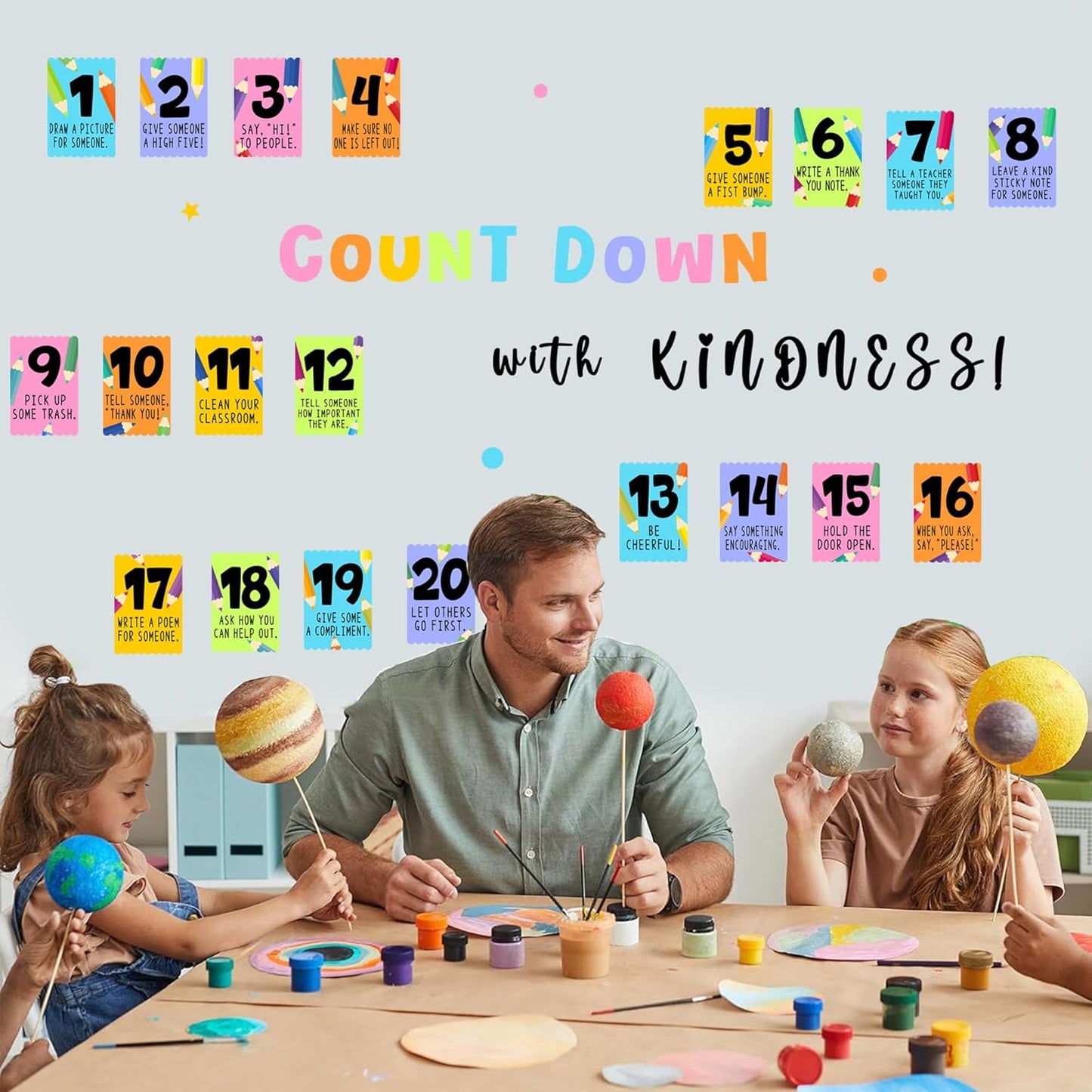 Colorful Kids Inspiring Wall Decals Positive Door Signs Decal for Nursery Colorful Motivational Wall Sticker Peel and Stick Self Affirmation Sticker for Playroom School Bulletin Board Teacher Supply