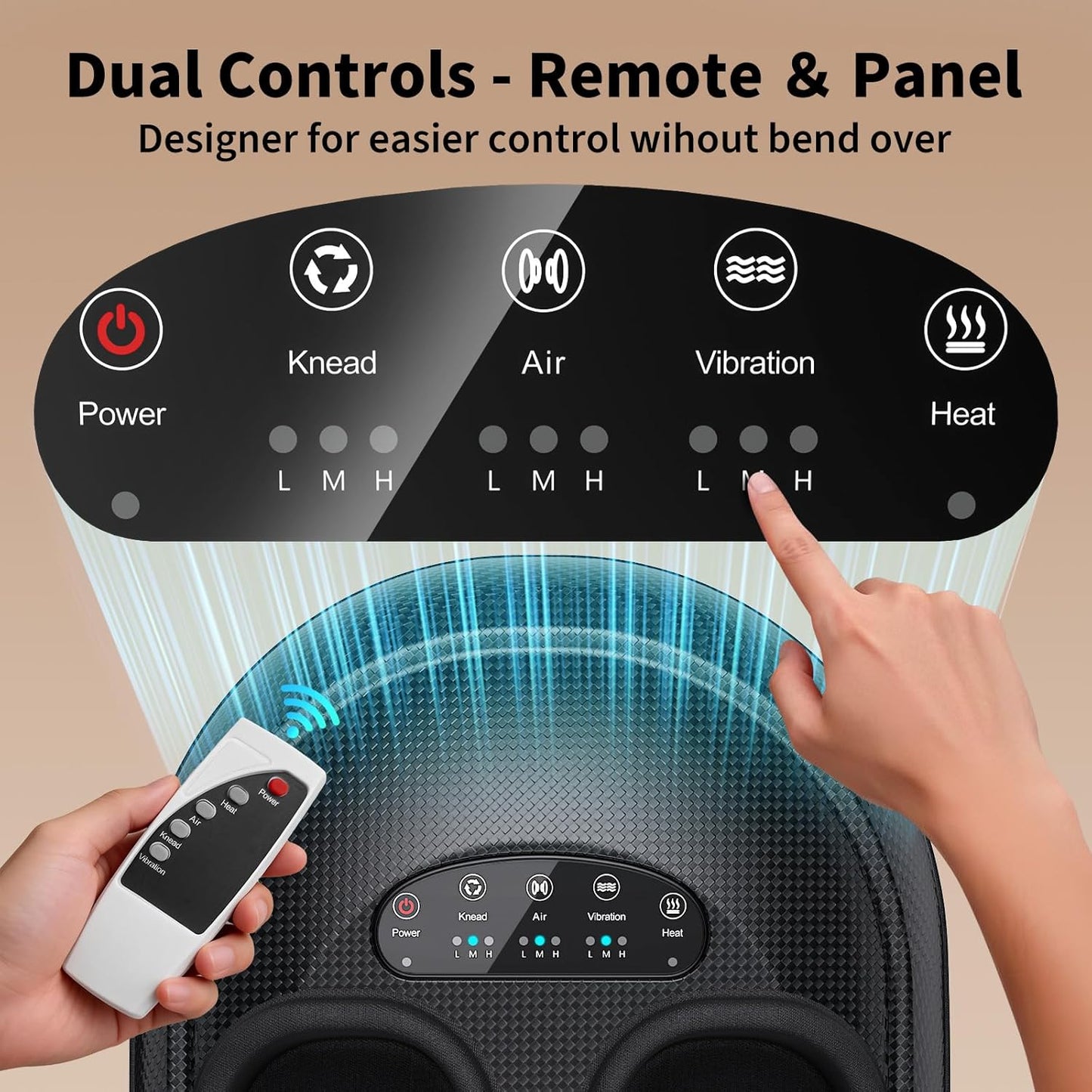 Shiatsu Foot Massager Machine with Heat : Deep Kneading Foot Massage with Vibration & Compression for Plantar Fasciitis & Neuropathy Pain Relief, Deep Tissue Foot Massager