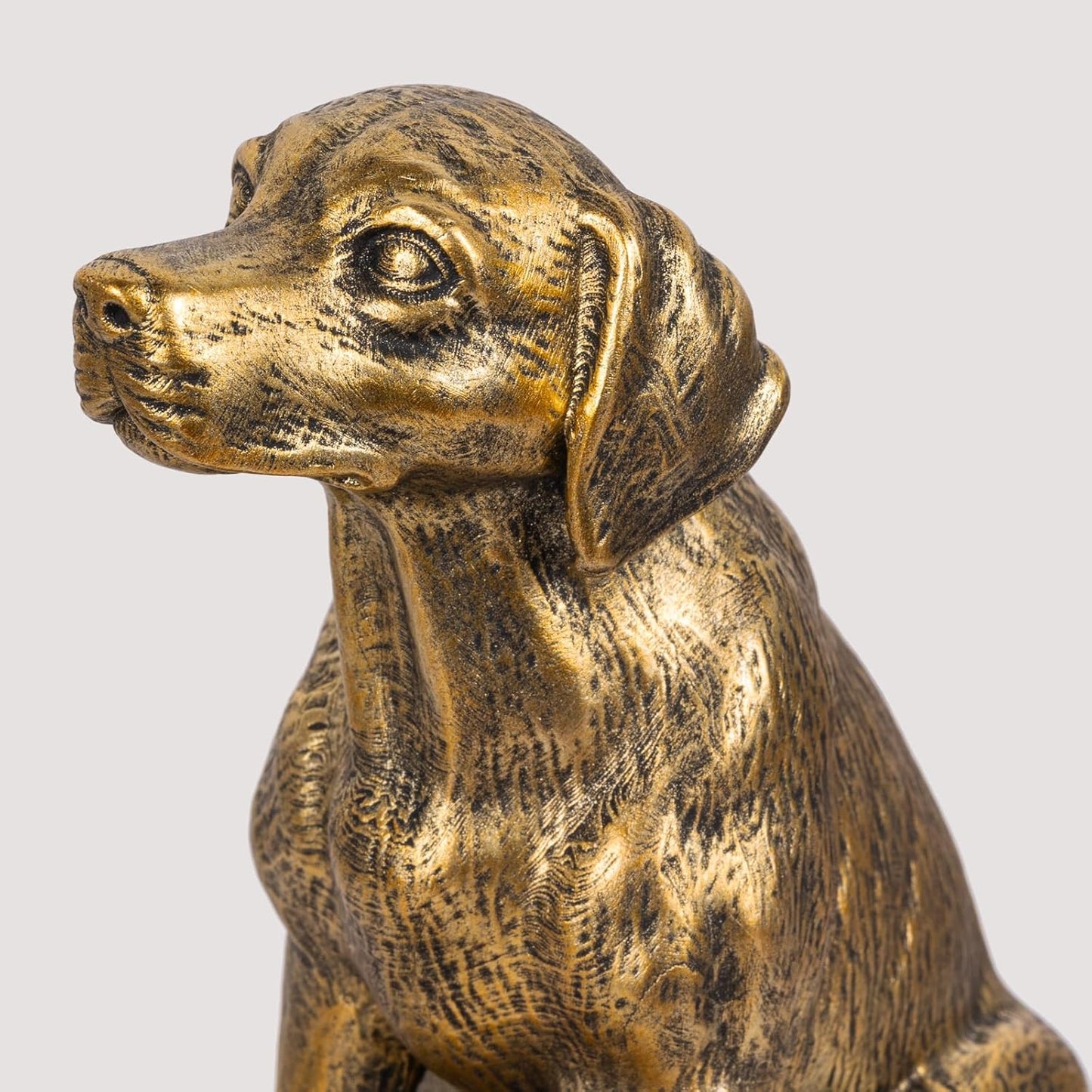 Decorative Bookends for Shelves, Labrador Dog Book Ends for Heavy Books, Lab Dog Statues Bookends for Heavy Books with Anti-Slip Base Book Holders for Home Office Decor (Gold)