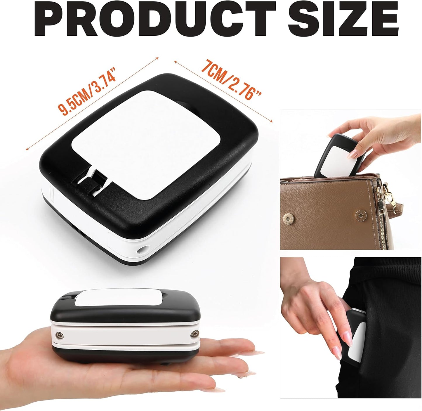 Pocket Magnifying Glass with Light and Stand, Small 3X Magnifying Lamp, Portable 2-in-1 LED Lighted Desk Magnifier Visor Folding, Craft Light Lamp for Close Work Reading Repair Crafts Hobby