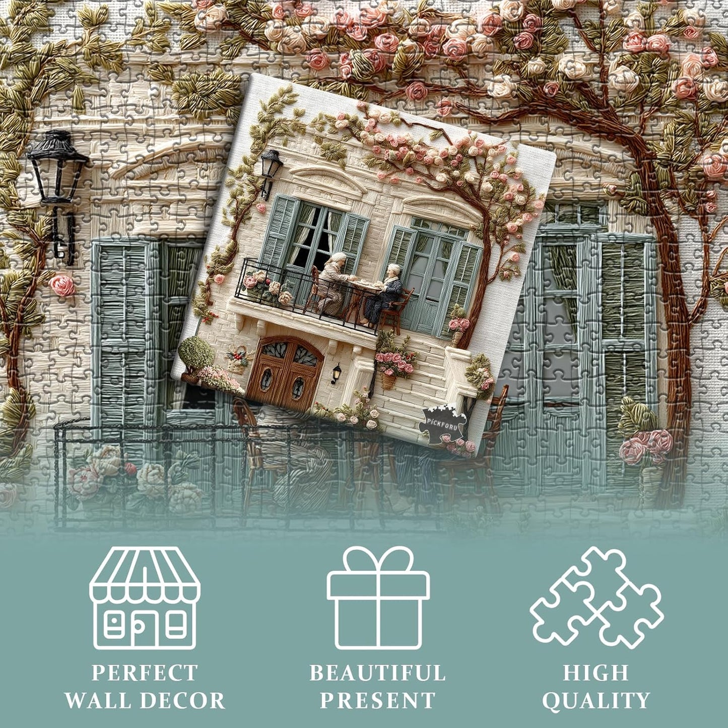 Nature Garden Puzzles for Adults 1000 Pieces, Cozy Puzzle Flower Plant Puzzle Unique Art, Challenge Jigsaw Puzzle for Adults