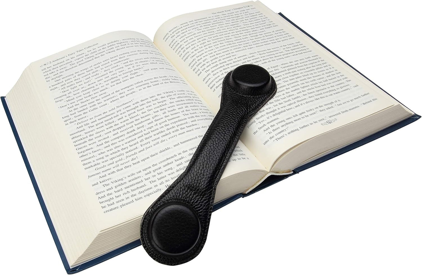 Superior Essentials Leather Bookmark Book Holder - Black Leather Paper Weights for Cookbooks, Textbooks, and Workbooks - Hands-Free Reading with Non-Slip Design and Magnetic Bookmark [1-Pack]