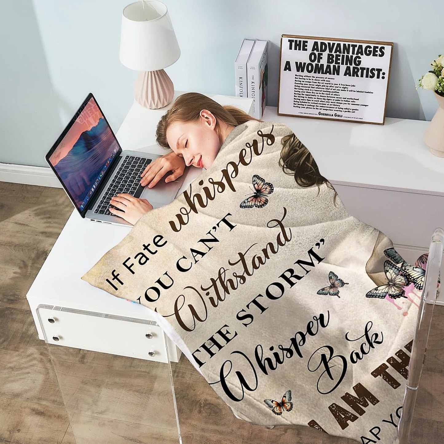 to My Badass Daughter Blanket from Dad - to My Daughter from Dad and Mom Gifts for Daughters Blanket, 60" x 80"