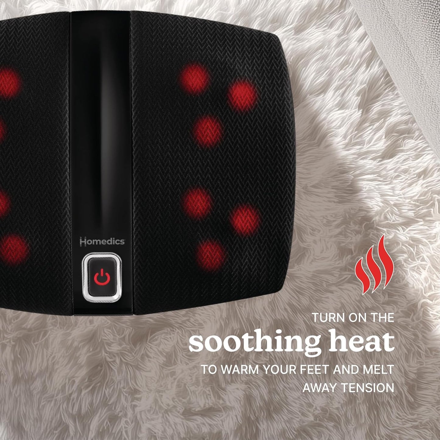 Homedics Shiatsu Select Foot Massager with Heat – Shiatsu Foot Massager with Heat, Therapeutic Kneading & Rolling, 4 Rotational Heads with 12 Massage Nodes, Toe-Touch Control