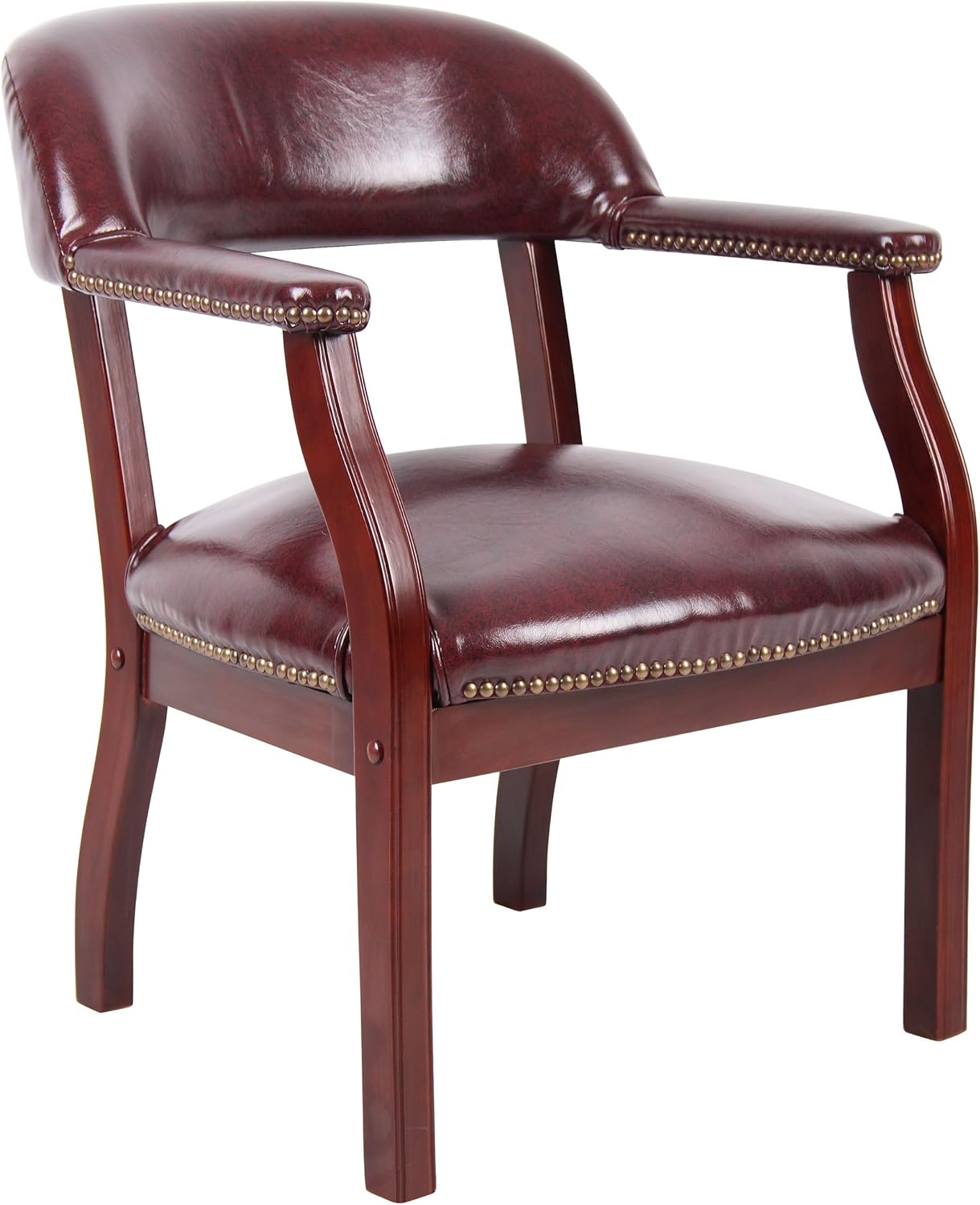 Boss Captain’s Chair In Burgundy Vinyl