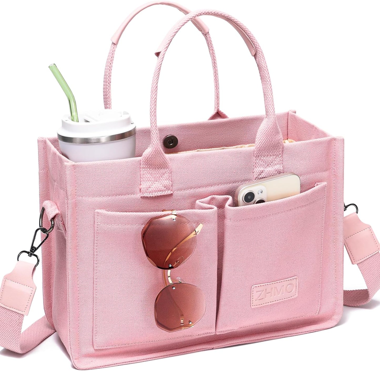 Canvas Tote Bag for Women,Women's Bags Crossbody Bags Work Laptop Tote Bag Large Handbags Purse for Travel Nurse Teacher