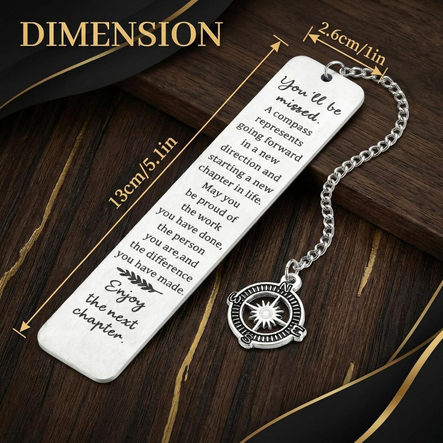 1 Pc Metal Bookmark, Farewell Gifts for Coworkers, Retirement Gifts for Women & Men, Bookmarks for Daily Reading & Going Away Presents