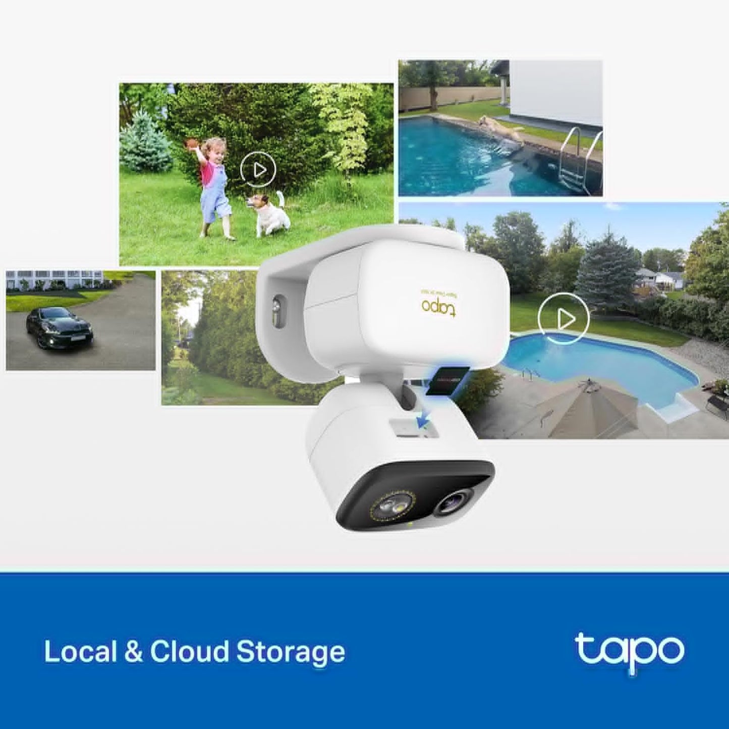 Tapo 3K 5MP Pan/Tilt Indoor/Outdoor Security Camera, Free Person/Vehicle/Baby Cry Detect & 360° Motion Track, Color Night, SD/Cloud, Wrks w/Alexa & Google Home, 2.4 GHz WiFi, HybridCam 360