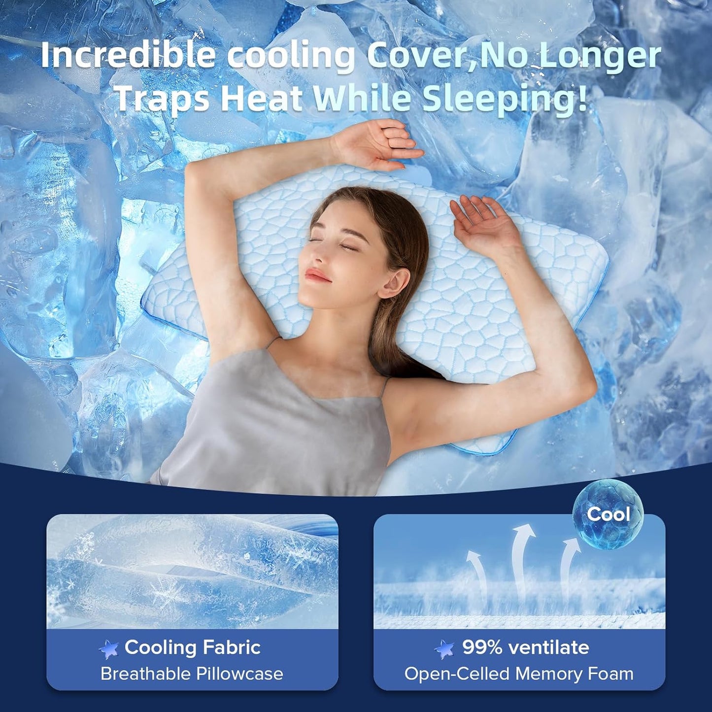 Ultra Thin Flat Pillows for Sleeping,Cooling Slim Memory Foam Pillow 2.75 in Height Ultra Thin Pillow,Low Profile Sleeper Pillows for Stomach Sleeper for Neck and Back Support Stomach Sleeping Pillow