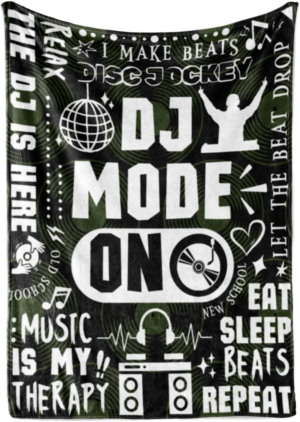 DJ Gifts for Men, Disco Jockey Appreciation Birthday for Women, Dads, Husbands, Boyfriends, Throw Blanket 50x65 inches
