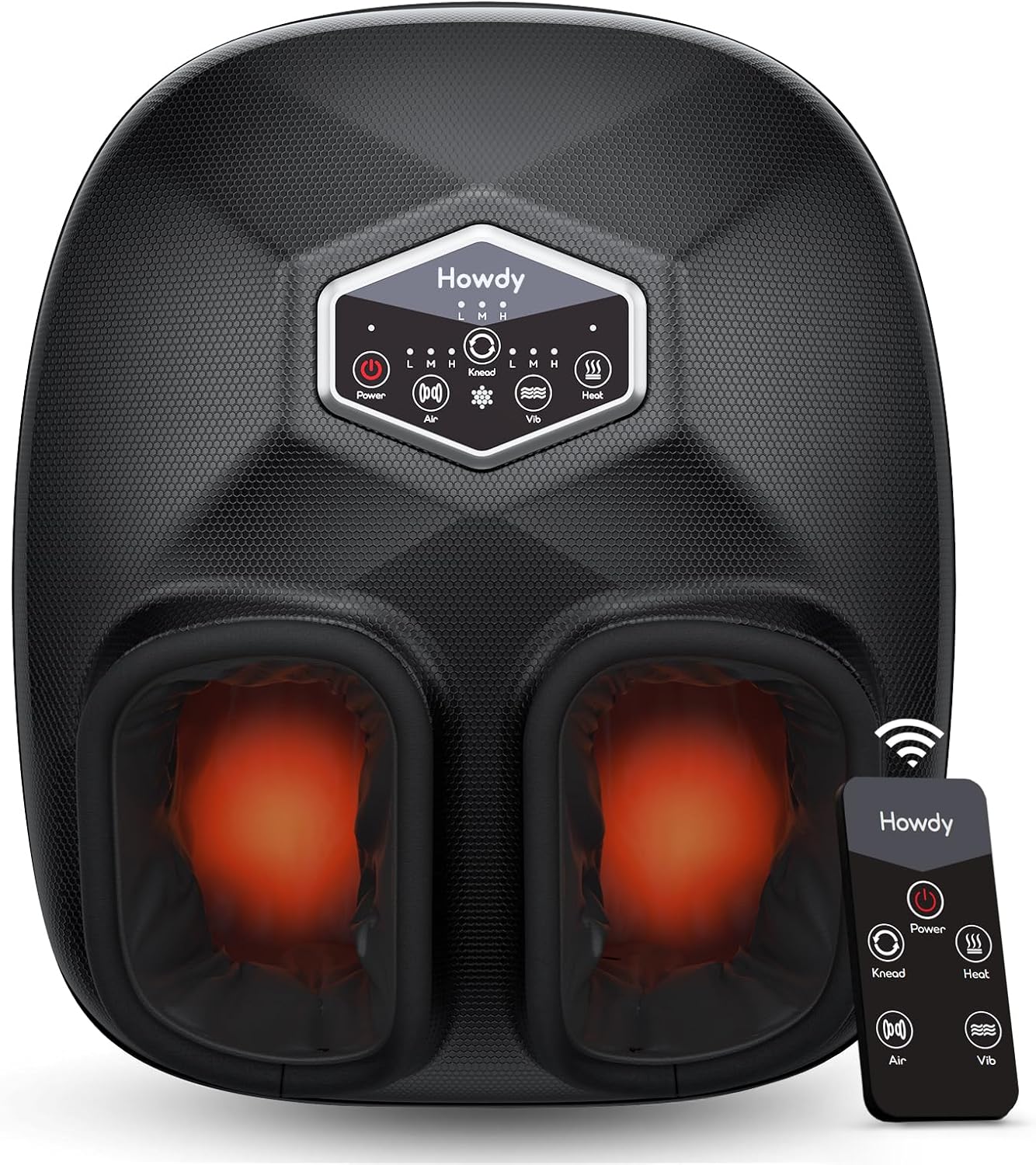 Howdy Heated Foot Massager Machine with Remote for Neuropathy, Shiatsu Feet Massager with Kneading&Compression for Plantar Fasciitis Pain Relief, 2026 Valentine's Day Gift for Her/Him