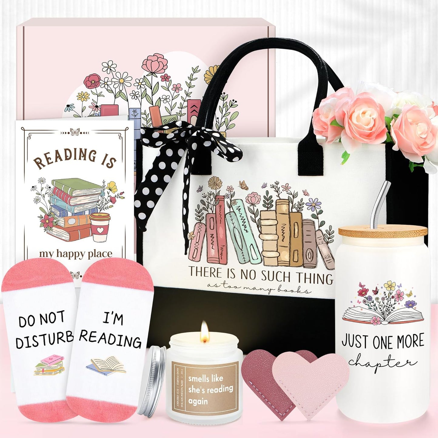 Book Lovers Gifts for Women Bookish Gifts for Book Lovers Women Books Accessories for Reading Lover Books Club Gift for Reader Cool Bookish Themed Items Set Bookworm Stuff Presents for Librarian, Girl