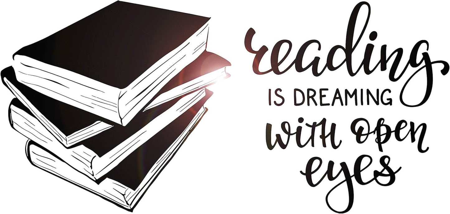 Vinyl Wall Decal Books Quote Reading Room Library Book Shop Stickers Large Decor (ig4847) White