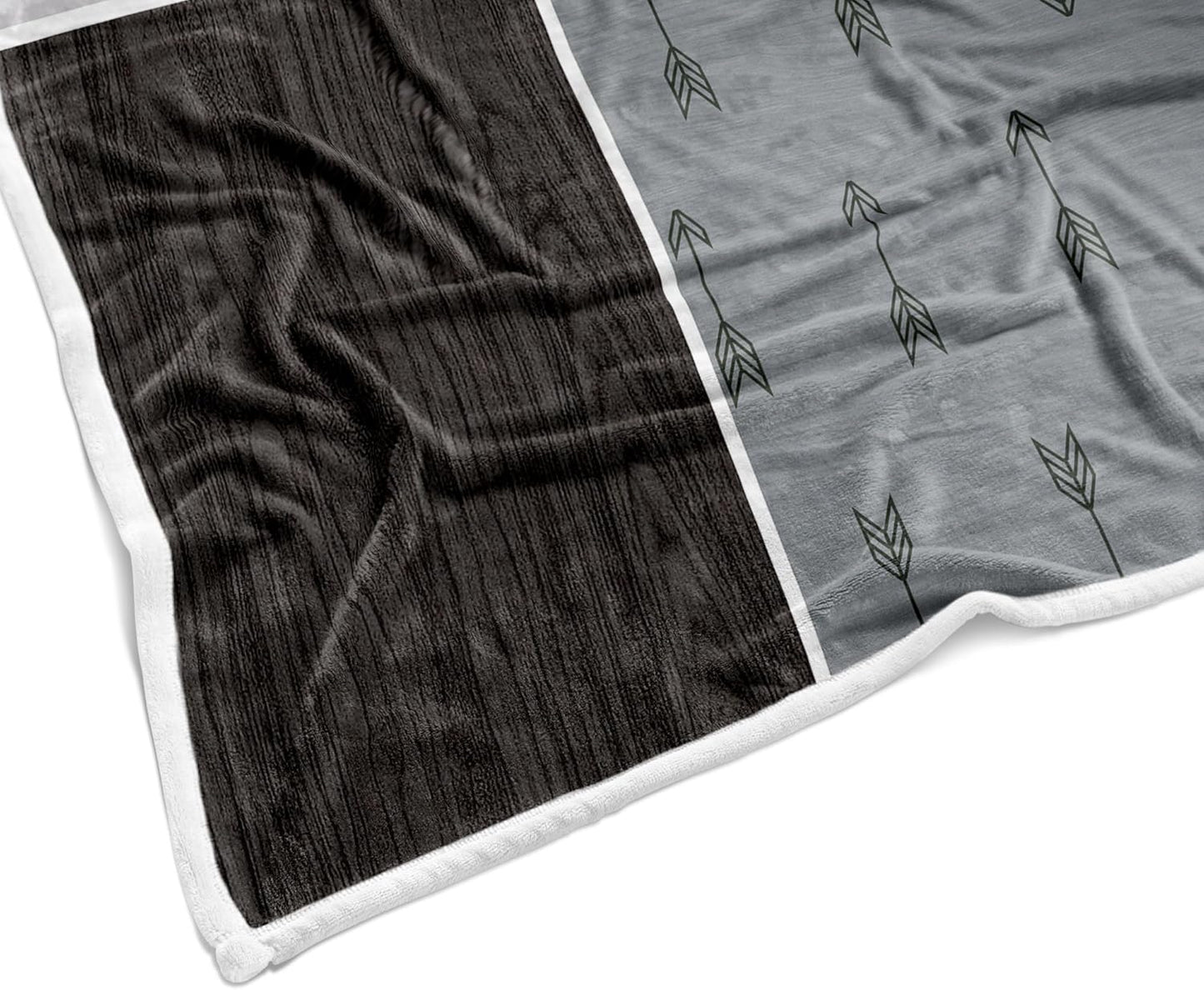 Rustic Cabin Bear Deer Weighted Thick Throw Blanket for Couch, Dusty Blue Hunting Camper Woodland Farmhouse Lodge Plaid Check Soft Cozy Chunky Fleece Flannel Blanket for Bed Office (50X60 Inches)