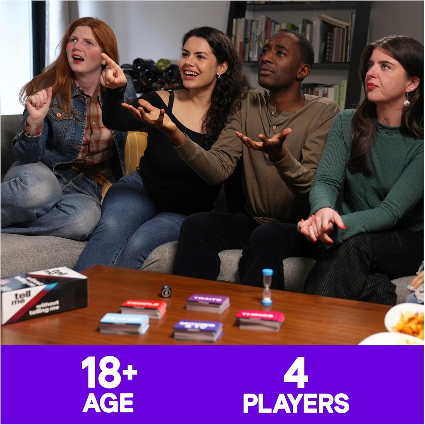Spin Master Games, Tell Me Without Telling Me, 2025 Edition with New Cards, The Viral Adult Party Game for Friendsgiving, Adult Card Game, 4+ Players, for Ages 18 & Up