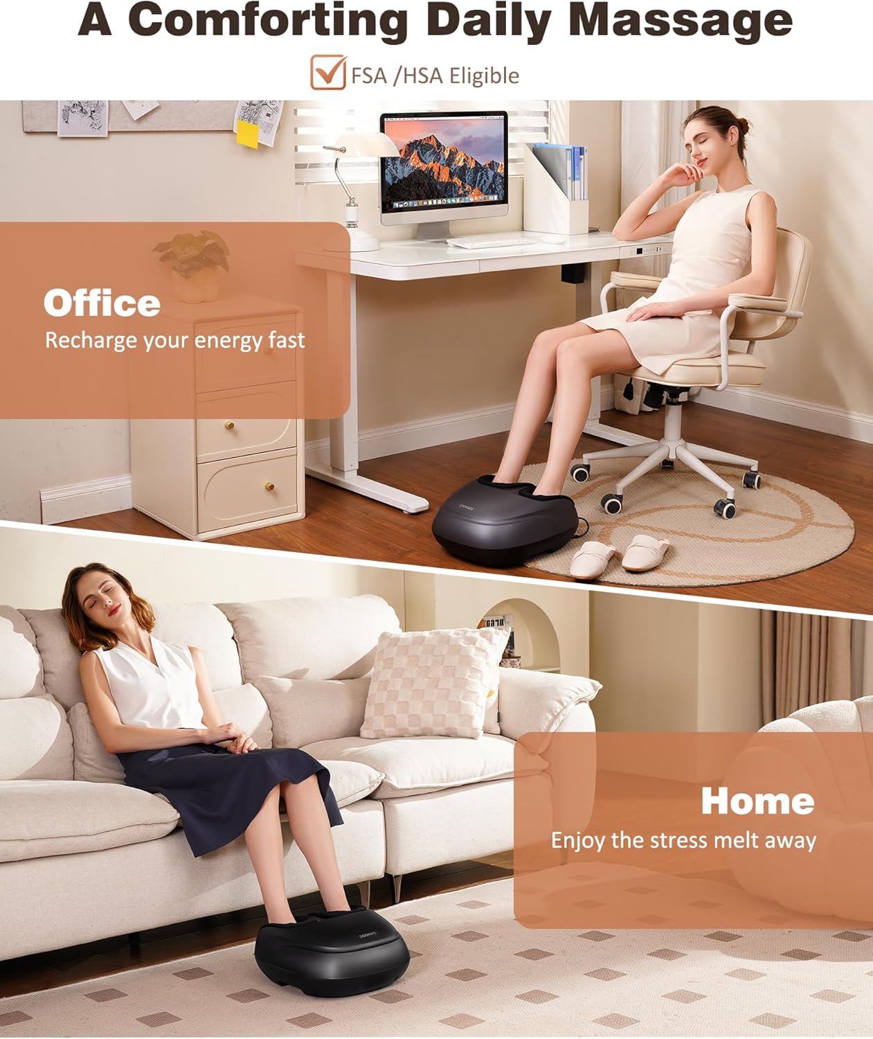 KNQZE Shiatsu Foot Massager with Heat and Compression, Deep Kneading Foot Massage for Plantar Fasciitis Relief, Remote Control, Multi Massage Modes, Auto Shut-Off Timer, FSA Eligible, Mothers Day gift