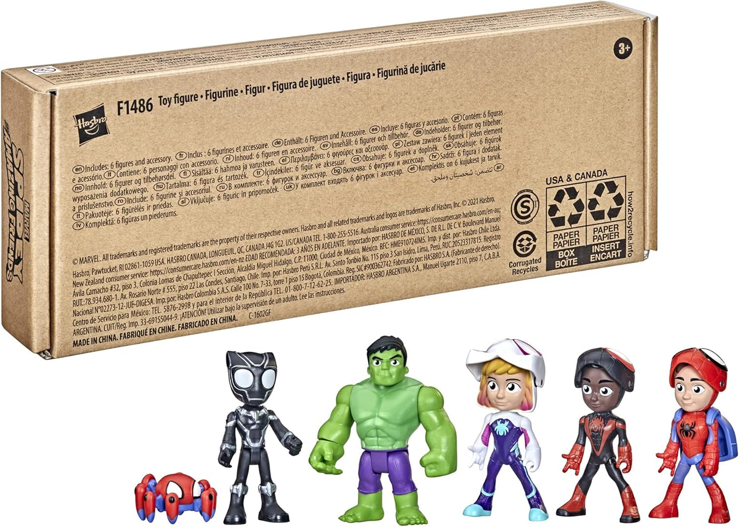 Spidey and his Amazing Friends Marvel Hero Reveal Multipack with Mask-Flip Feature, 4-Inch Action Figure Toys, Kids 3+ (Amazon Exclusive)