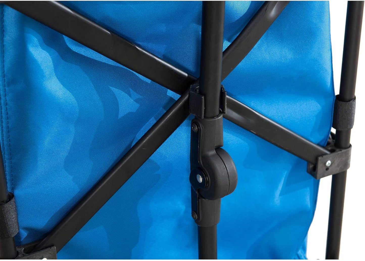 Sunjoy Collapsible Wagon with 255L Large Capacity, Utility Foldable Wagon Cart, Heavy Duty Beach Wagon with Big Wheels, Portable Garden Cart for Camping Fishing Sports Shopping, Blue