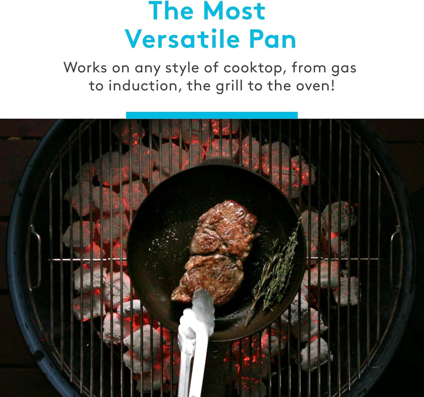 Chef Skillet - Lighter, Smoother, Naturally Nonstick, Preseasoned, Oven Safe, Cast Iron Skillet (Prepd Chef Skillet (8" + 10" Set))