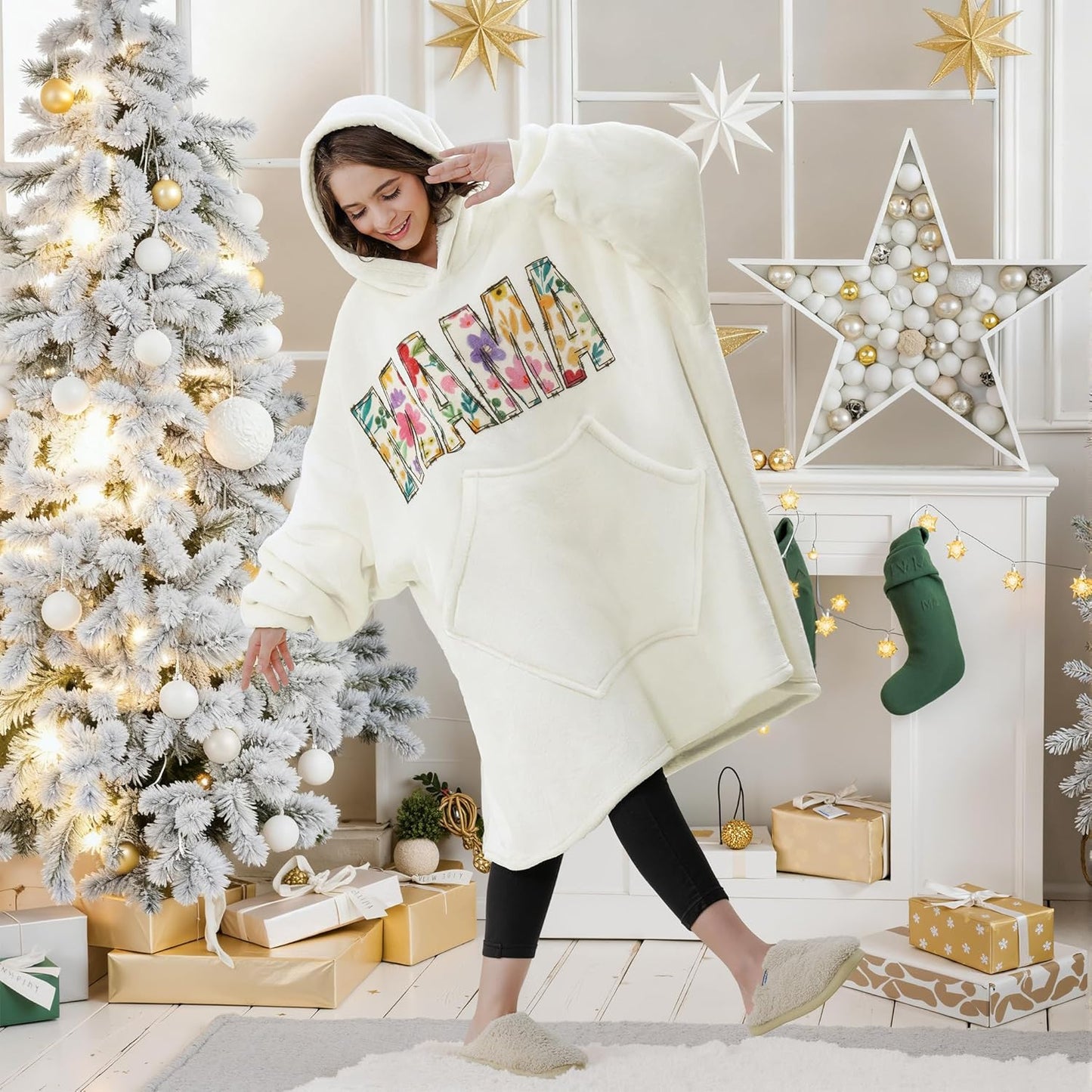 Book Lovers Gifts, Bookish Gifts for Women, Wearable Blanket Hoodie Bookworm Gifts for Reading Lover Librarian Book Nerd Birthday Graduation Mothers Day Gift Oversized Sherpa Fleece Blanket Sweatshirt