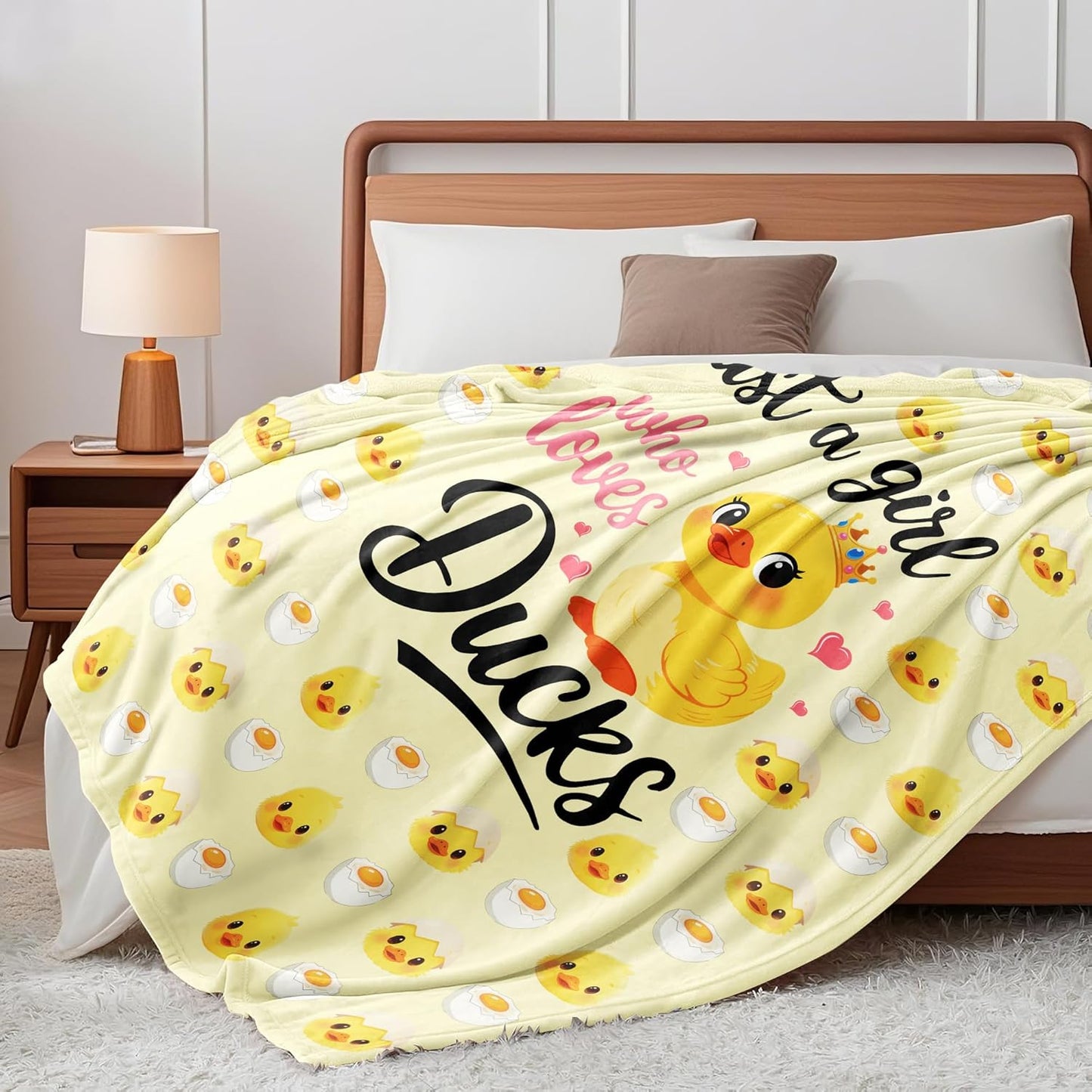 Duck Blanket Gifts for Duck Lovers Soft Flannel Ducks Throw Blanket Room Decor Merch Stuff for Girl Women 60"X50"