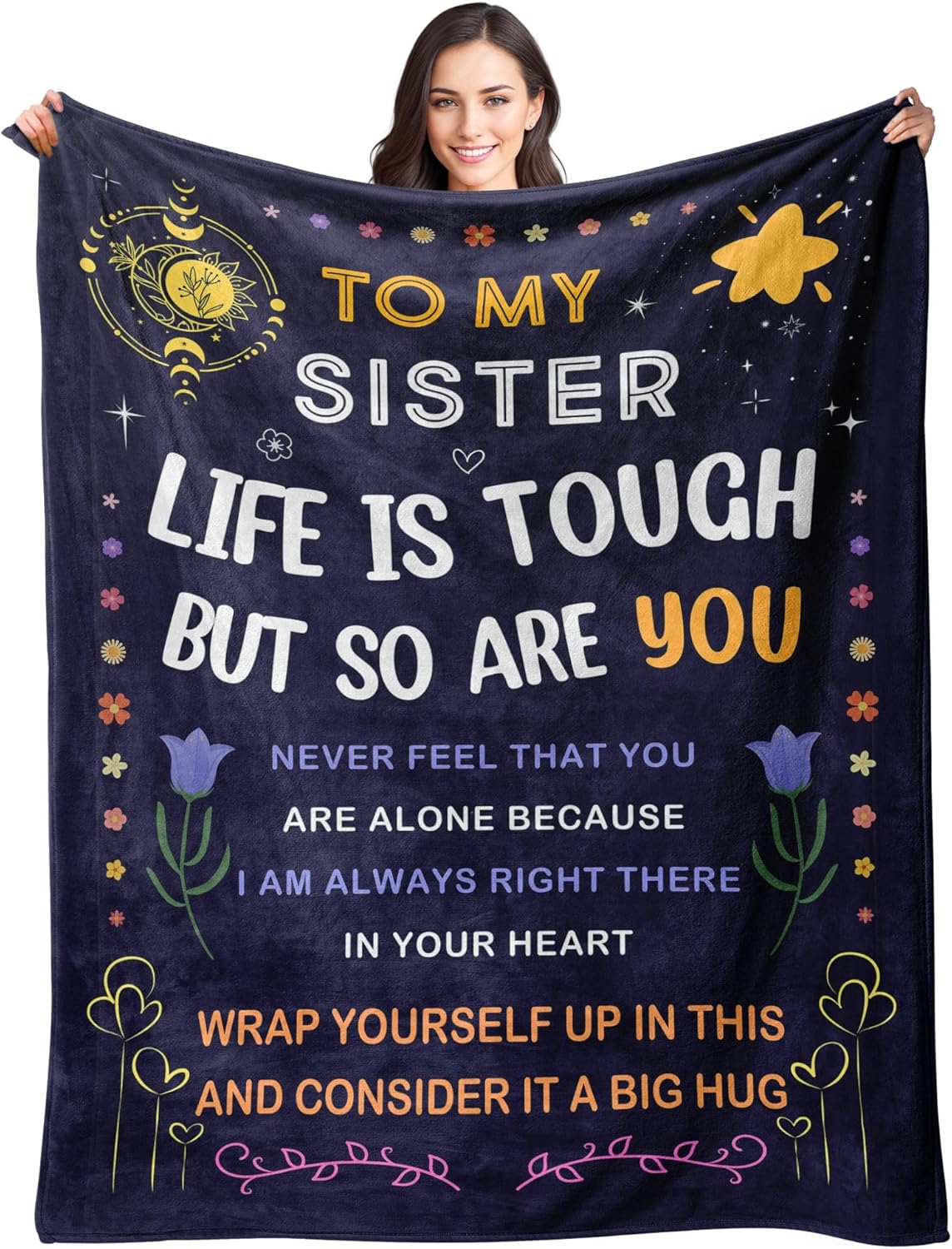 Sister Birthday Gifts - Birthday Gifts for Sister from Sisters Brother - Mothers Day Valentines Day Gift for Sister's - Little | Big Sisters Gift for Women - to My Sister's Blanket 60"x80"