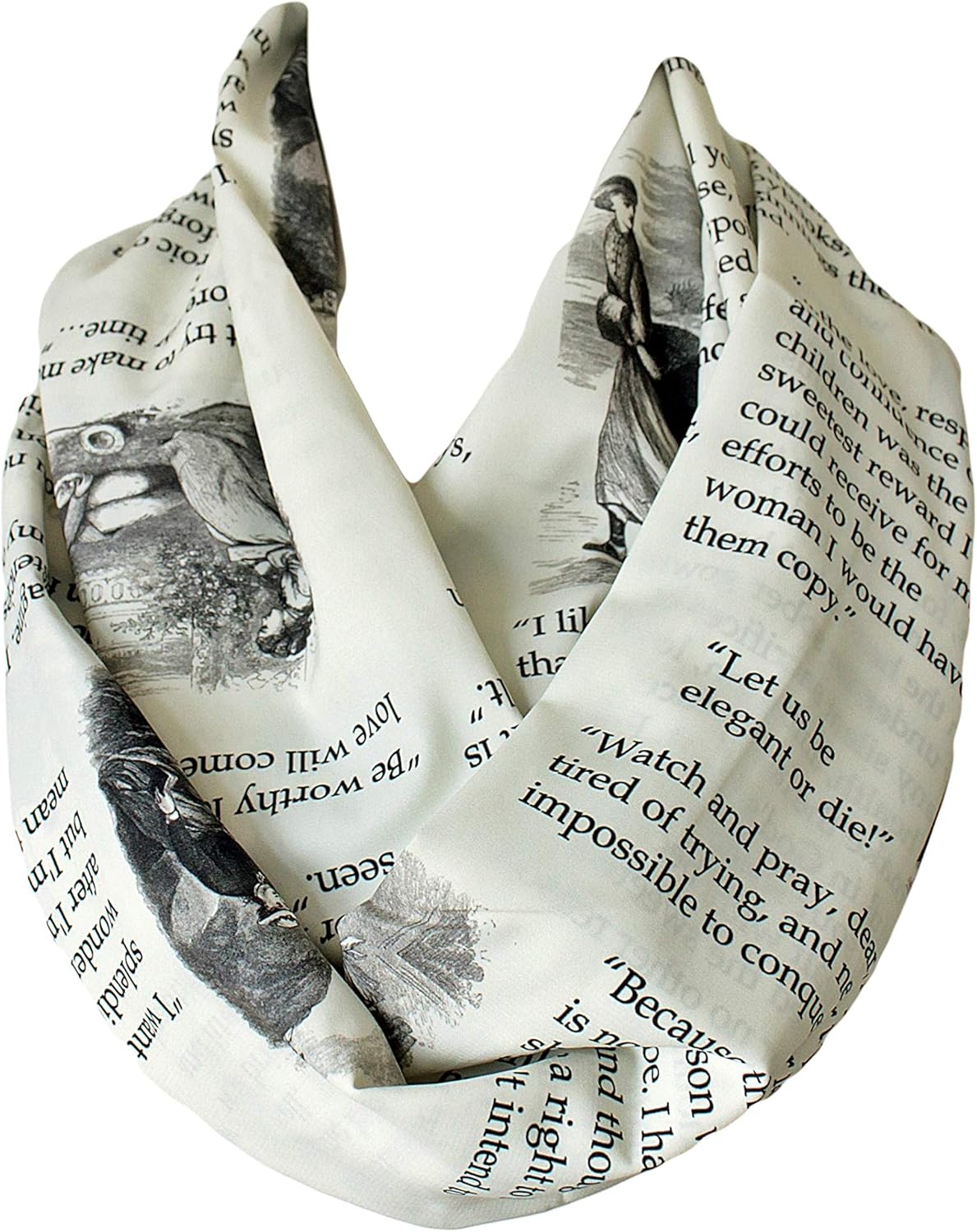 Etwoa Louisa May Alcott Little Women Book Infinity Scarf Circle Loop Scarf